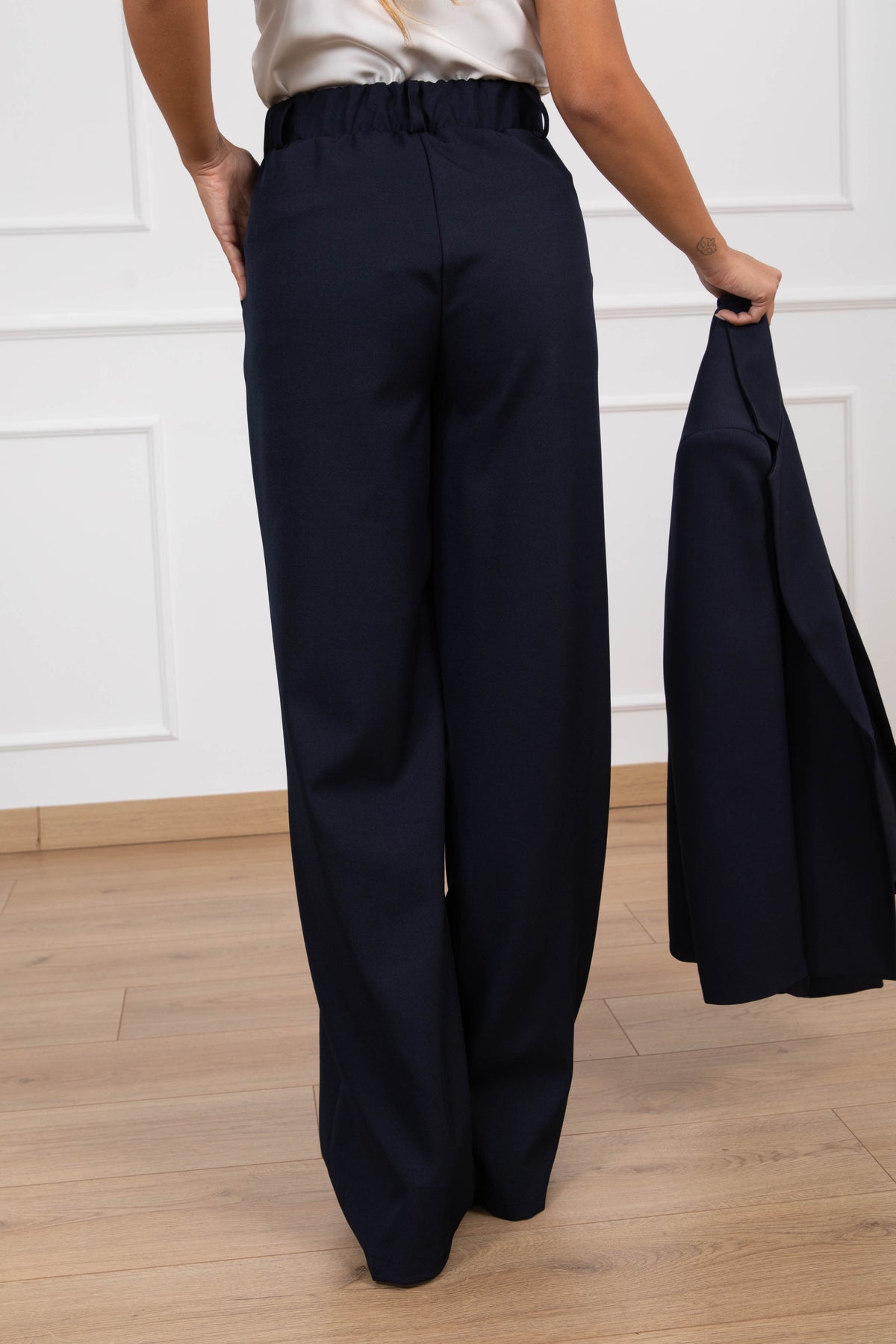 Pantalone gamba dritta variante blu Haveone