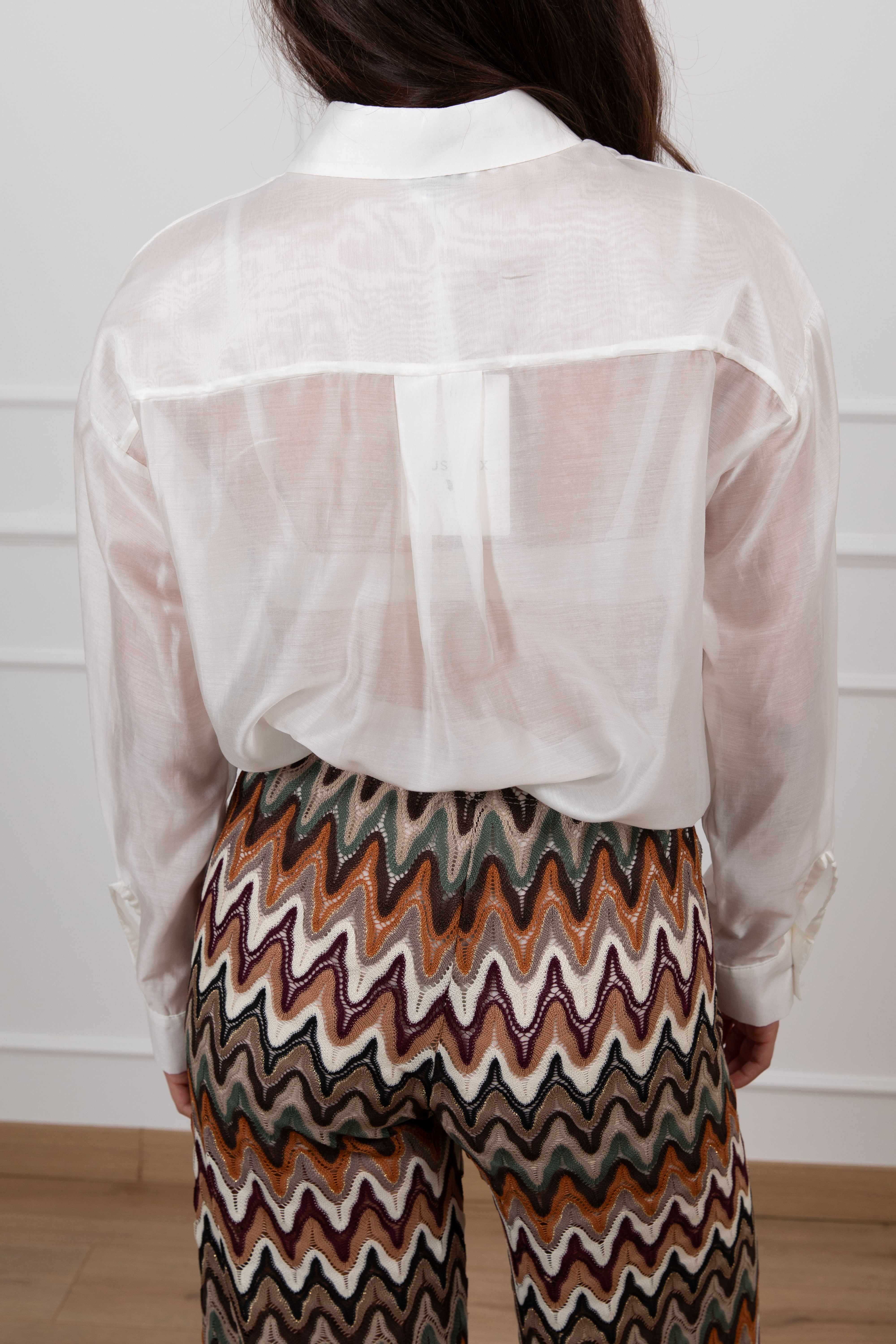 Camicia in lyocell con tasca paillettes Susy Mix