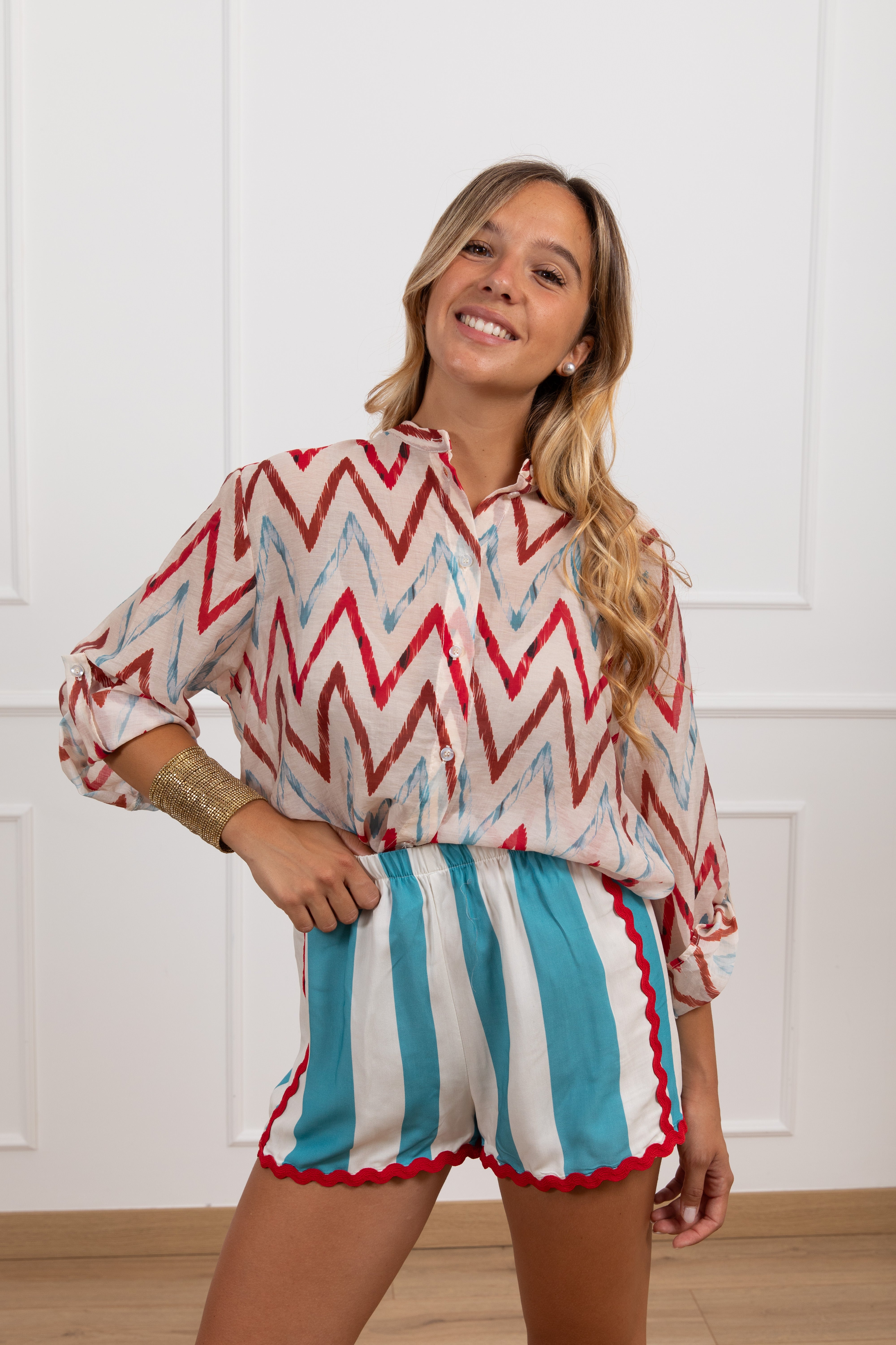 Camicia fantasia zig-zag Haveone