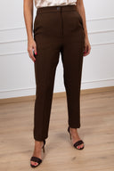 Pantalone a sigaretta con elastico sul retro in tessuto fluido Tensione IN