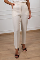 Pantalone a sigaretta con elastico sul retro in tessuto fluido Tensione IN