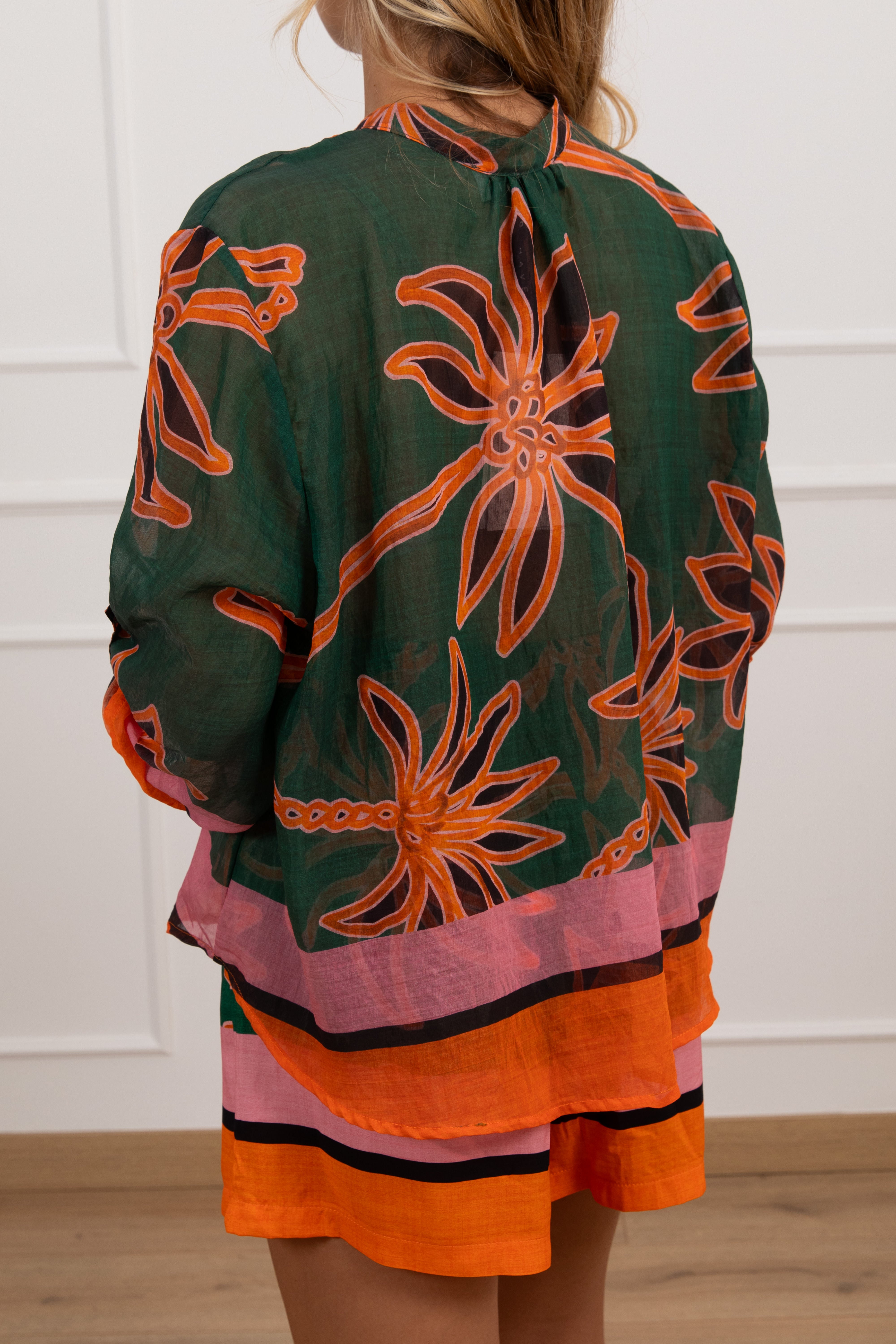 Camicia fantasia arancione Haveone