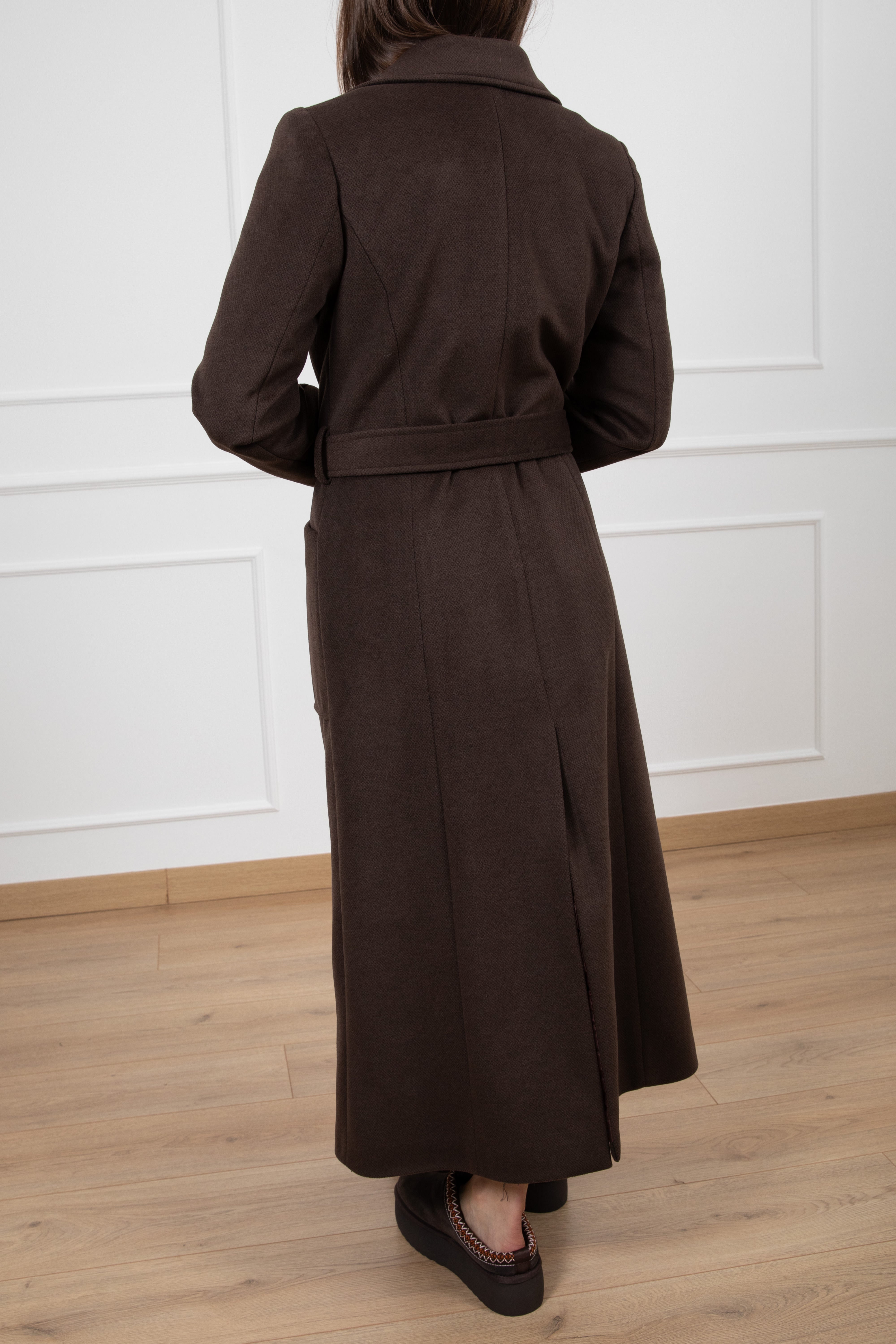 Cappotto lungo con cintura Susy Mix