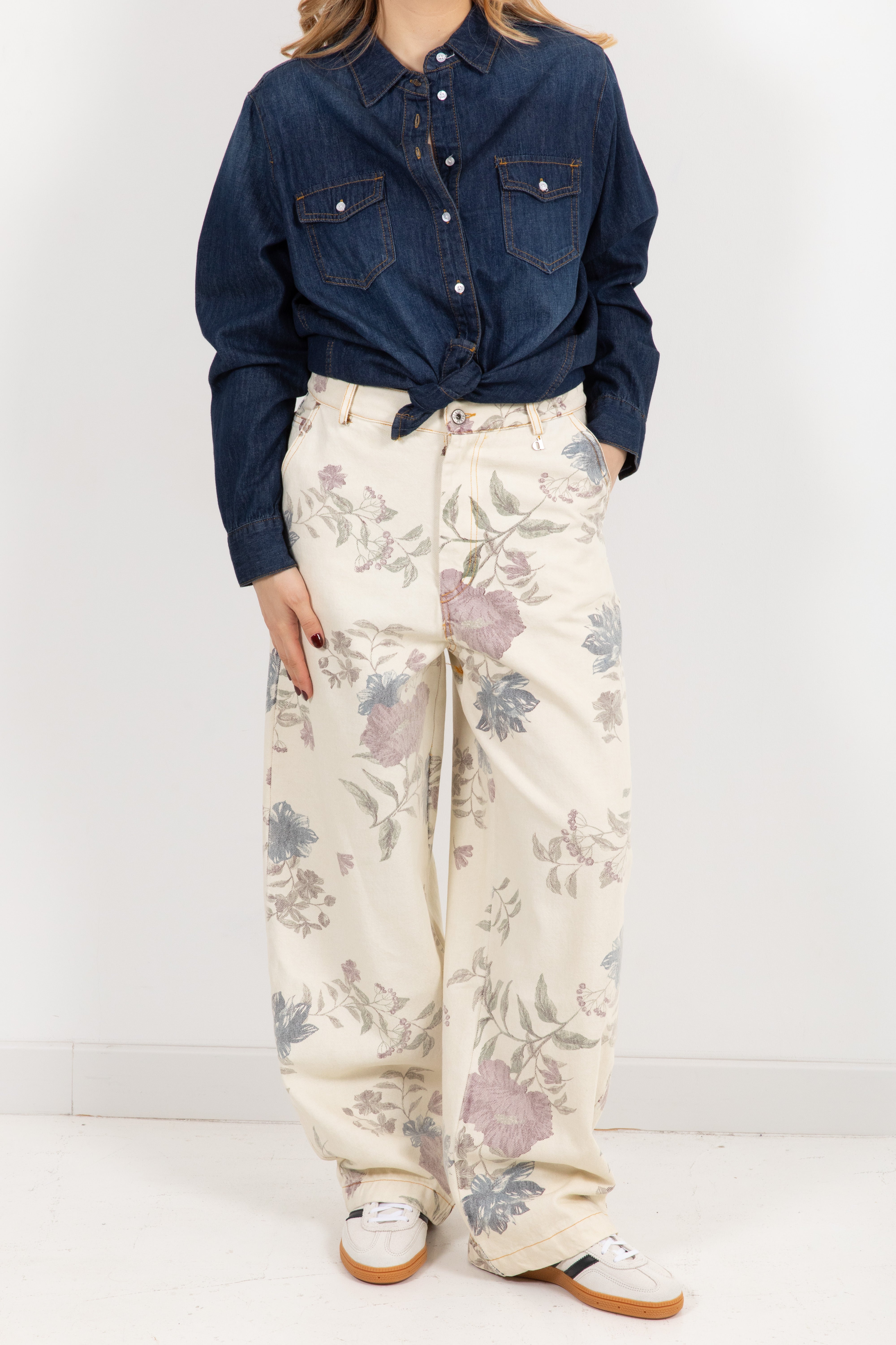 Jeans stampa flowers Dixie