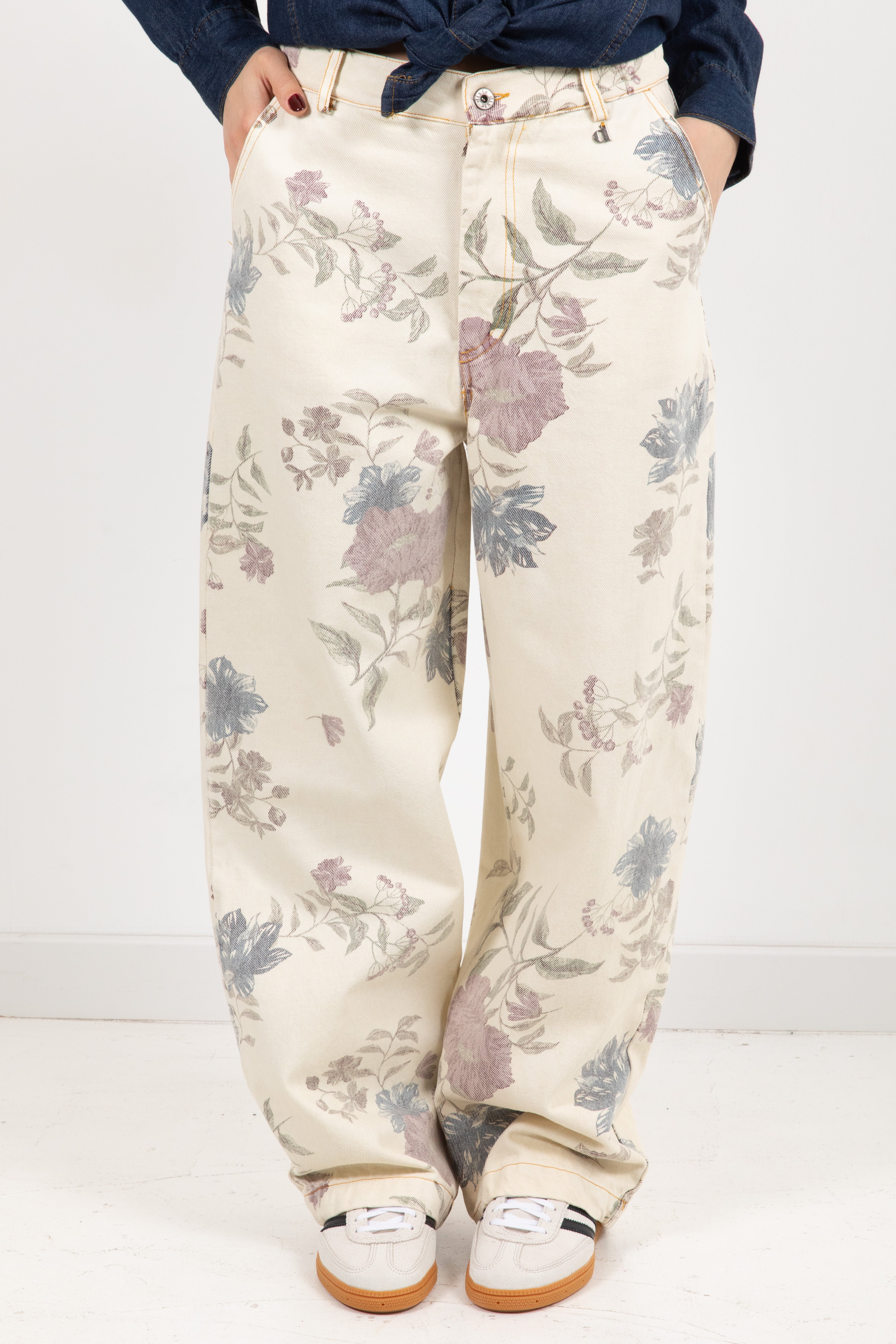 Jeans stampa flowers Dixie