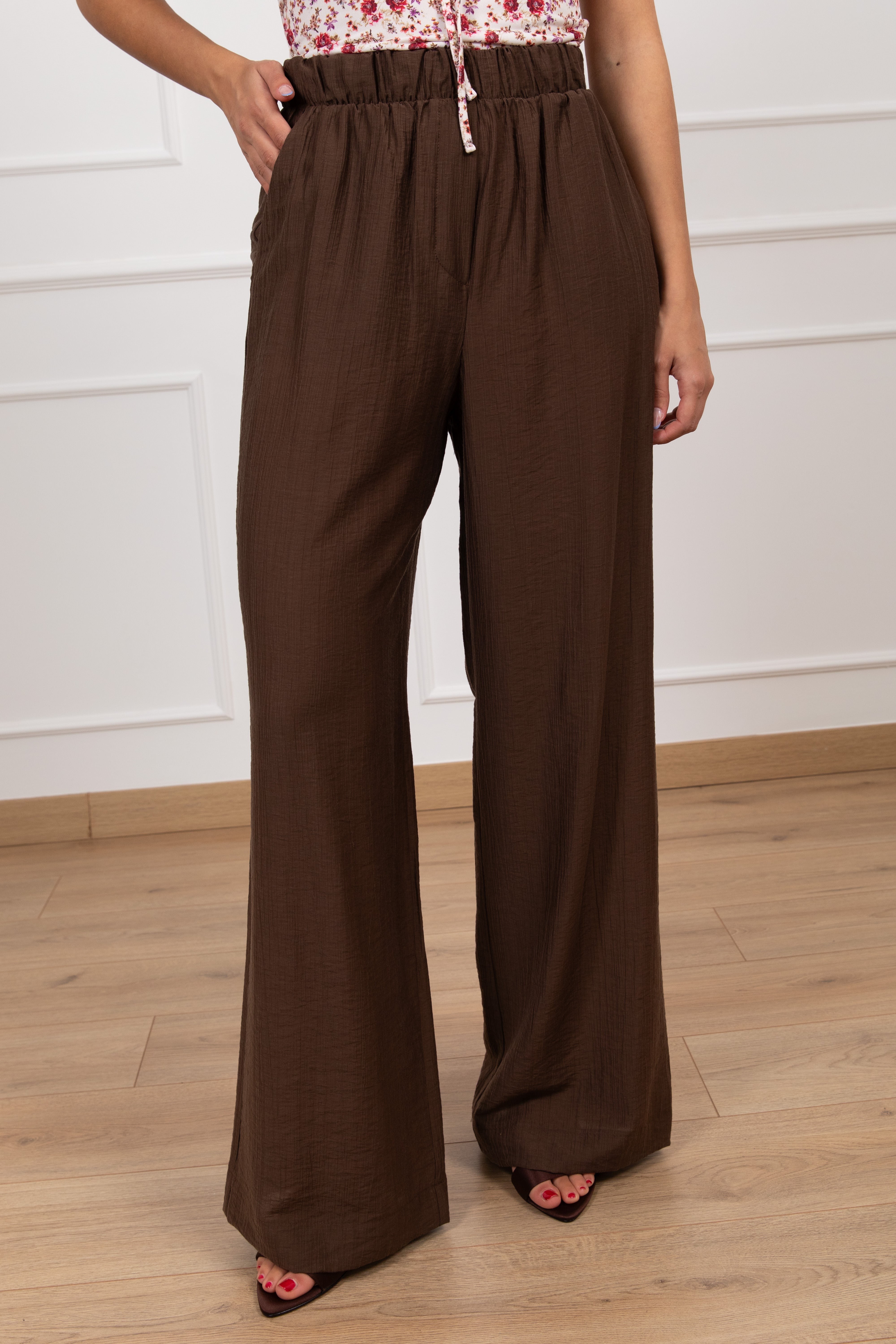 Pantalone goffrato con elastico ViCOLO