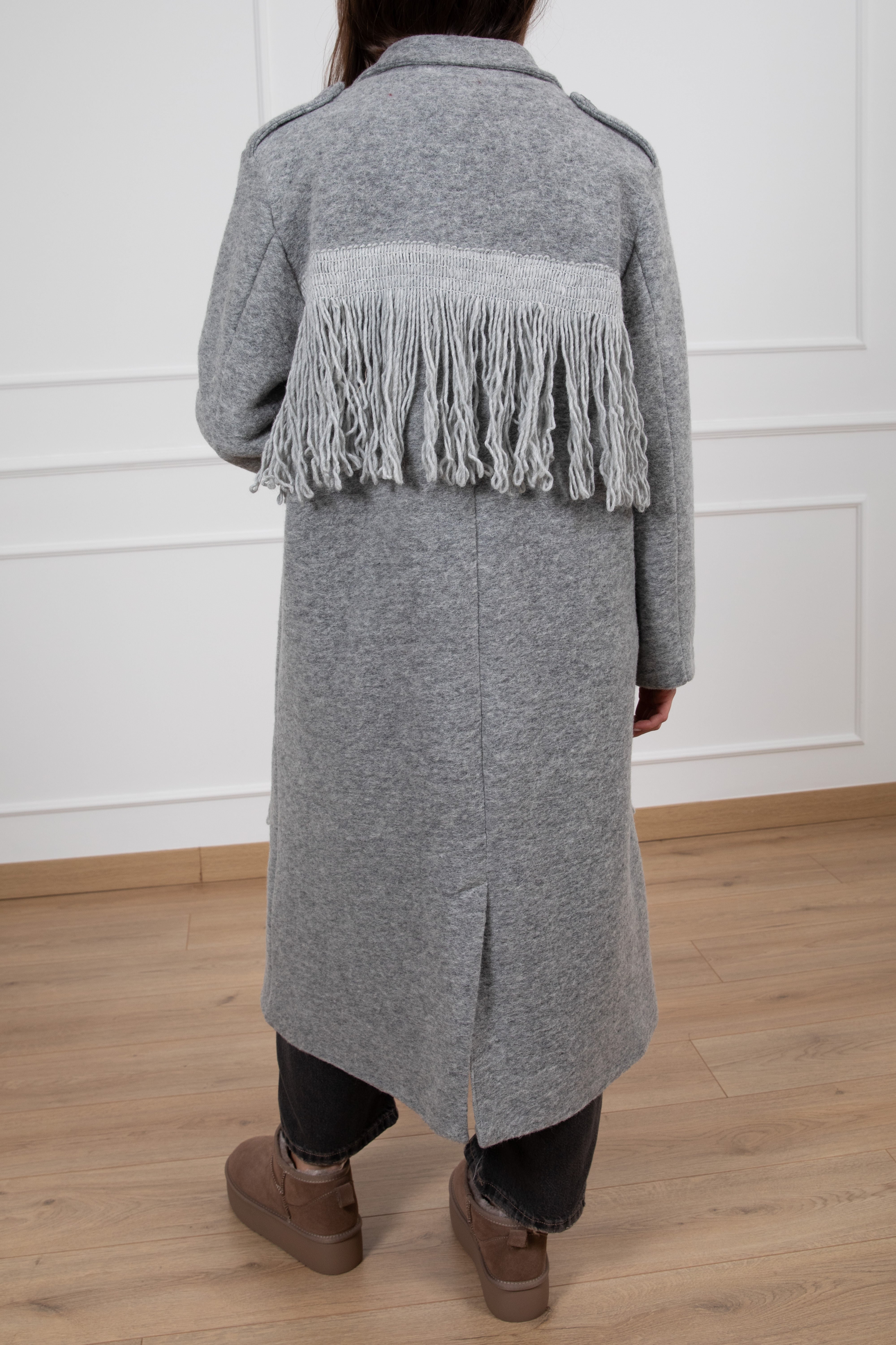 Cappotto in maglia con frange Susy Mix