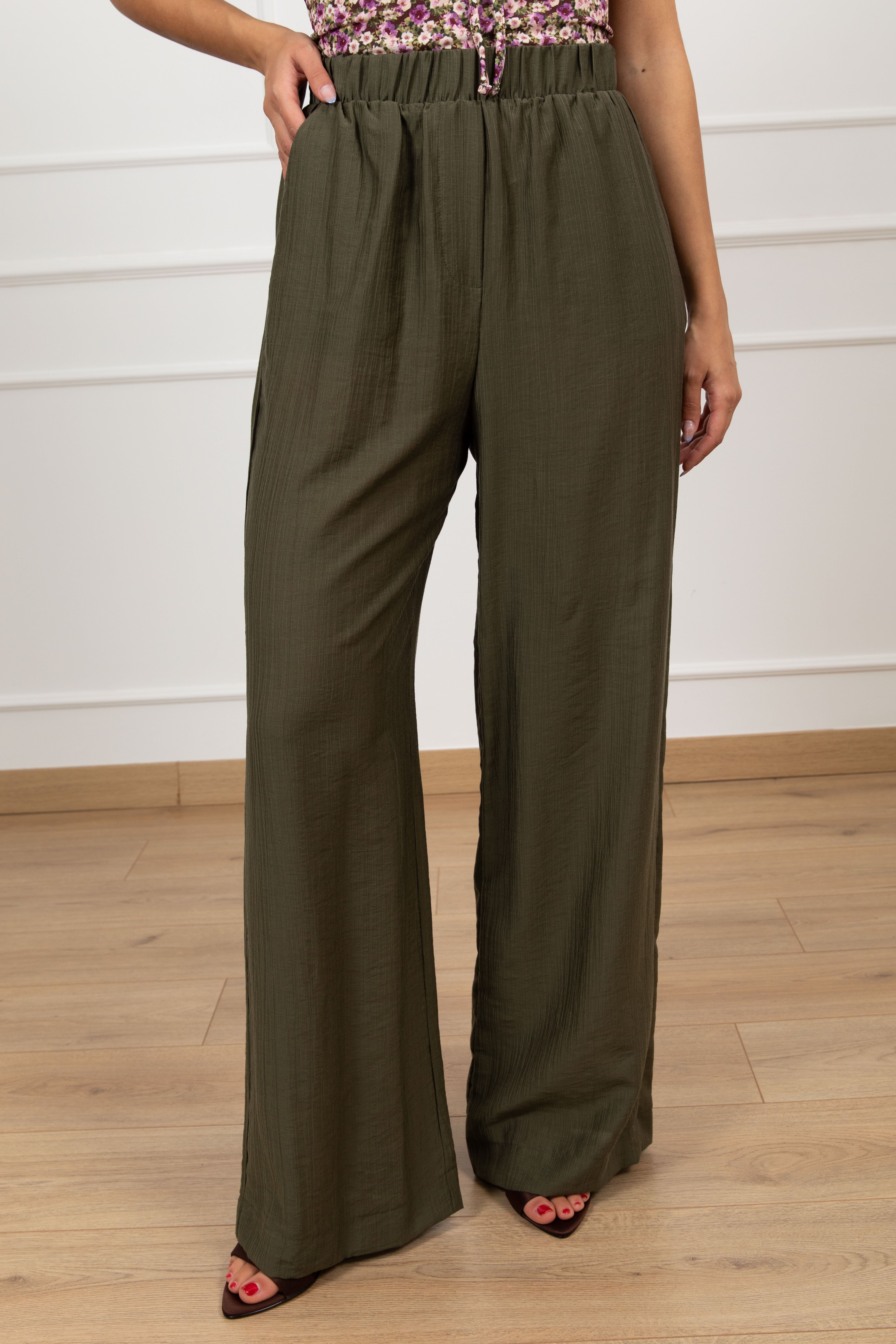 Pantalone goffrato con elastico ViCOLO