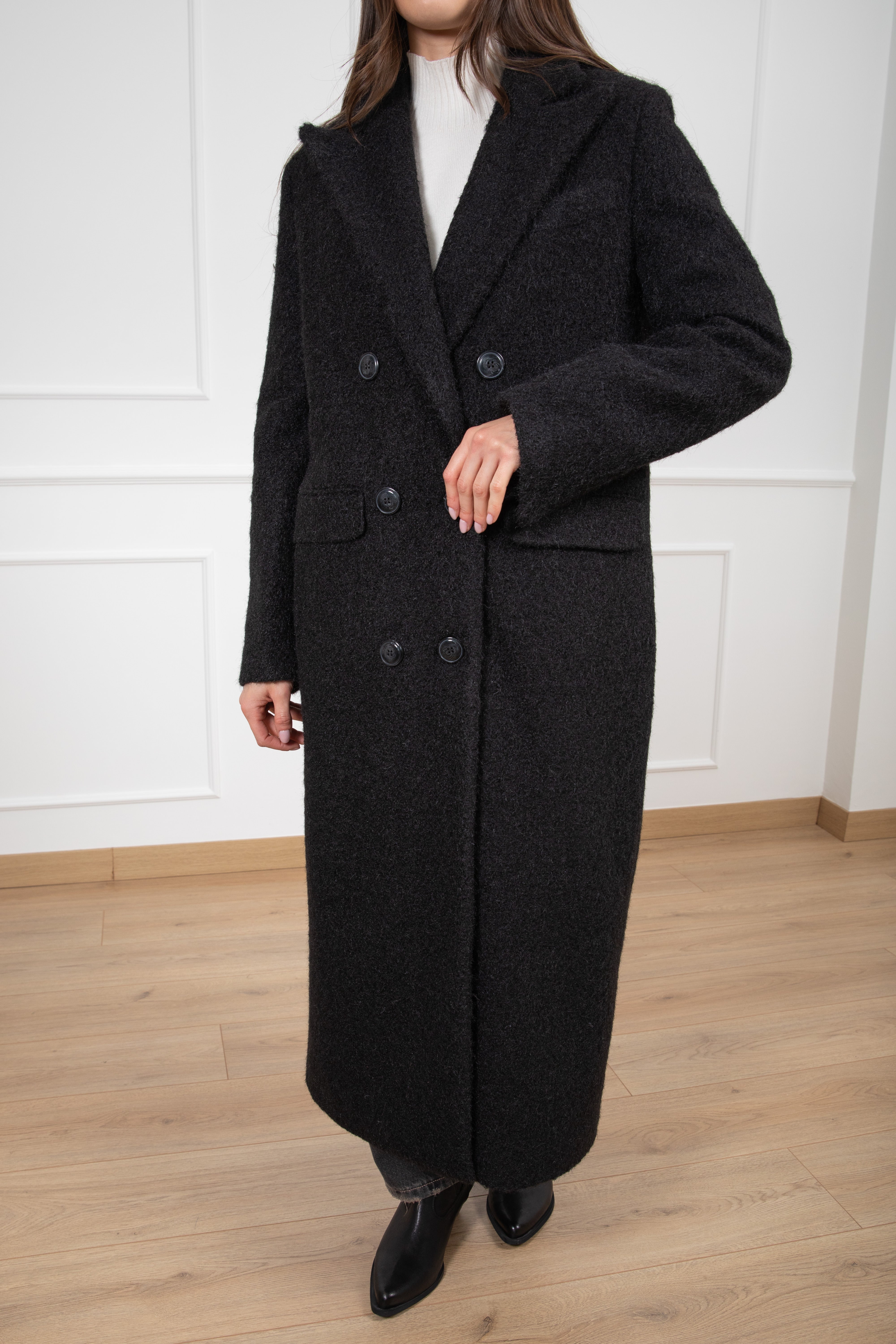 Cappotto lungo bouclè 6 bottoni Susy Mix