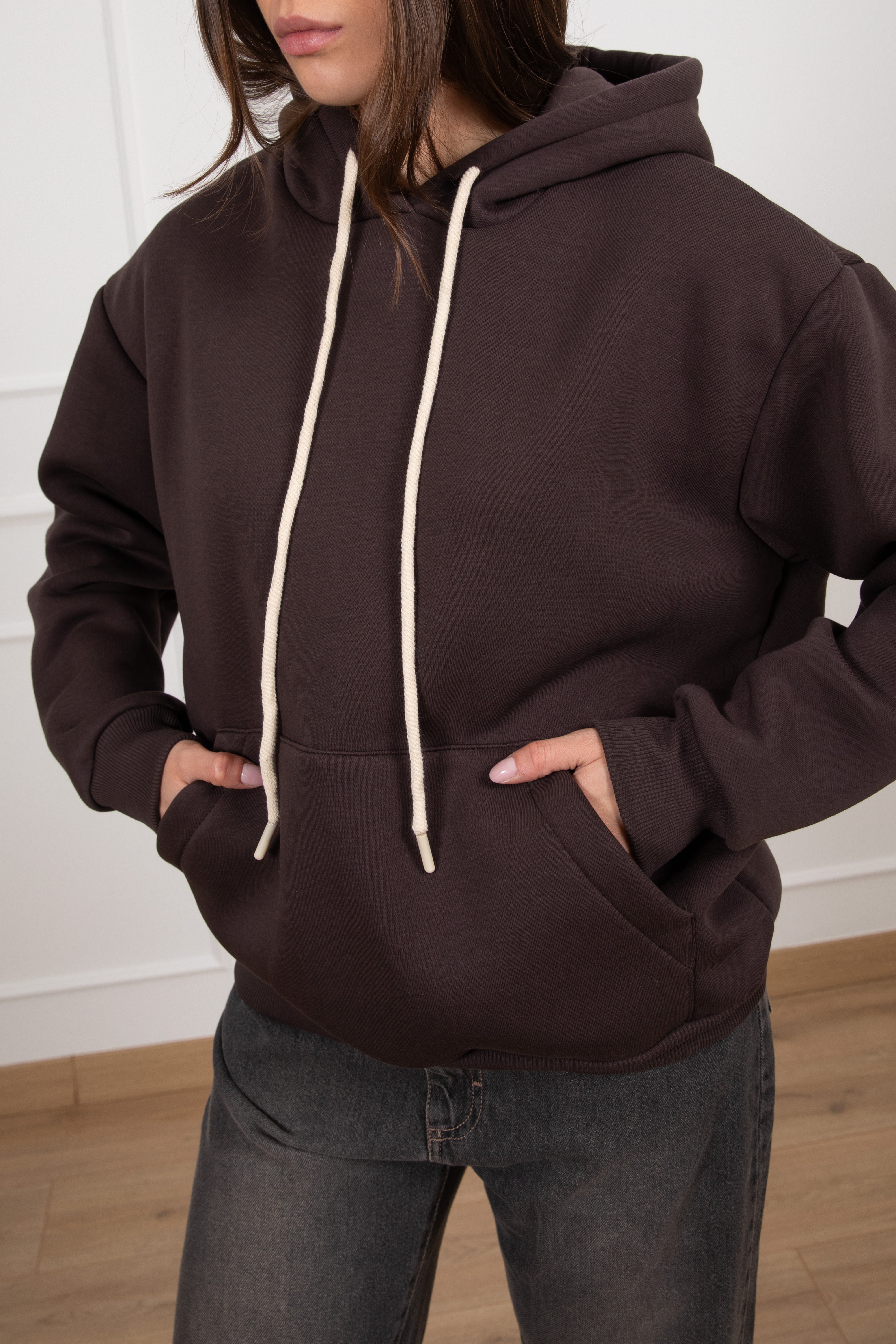 Felpa basic con cappuccio Susy Mix