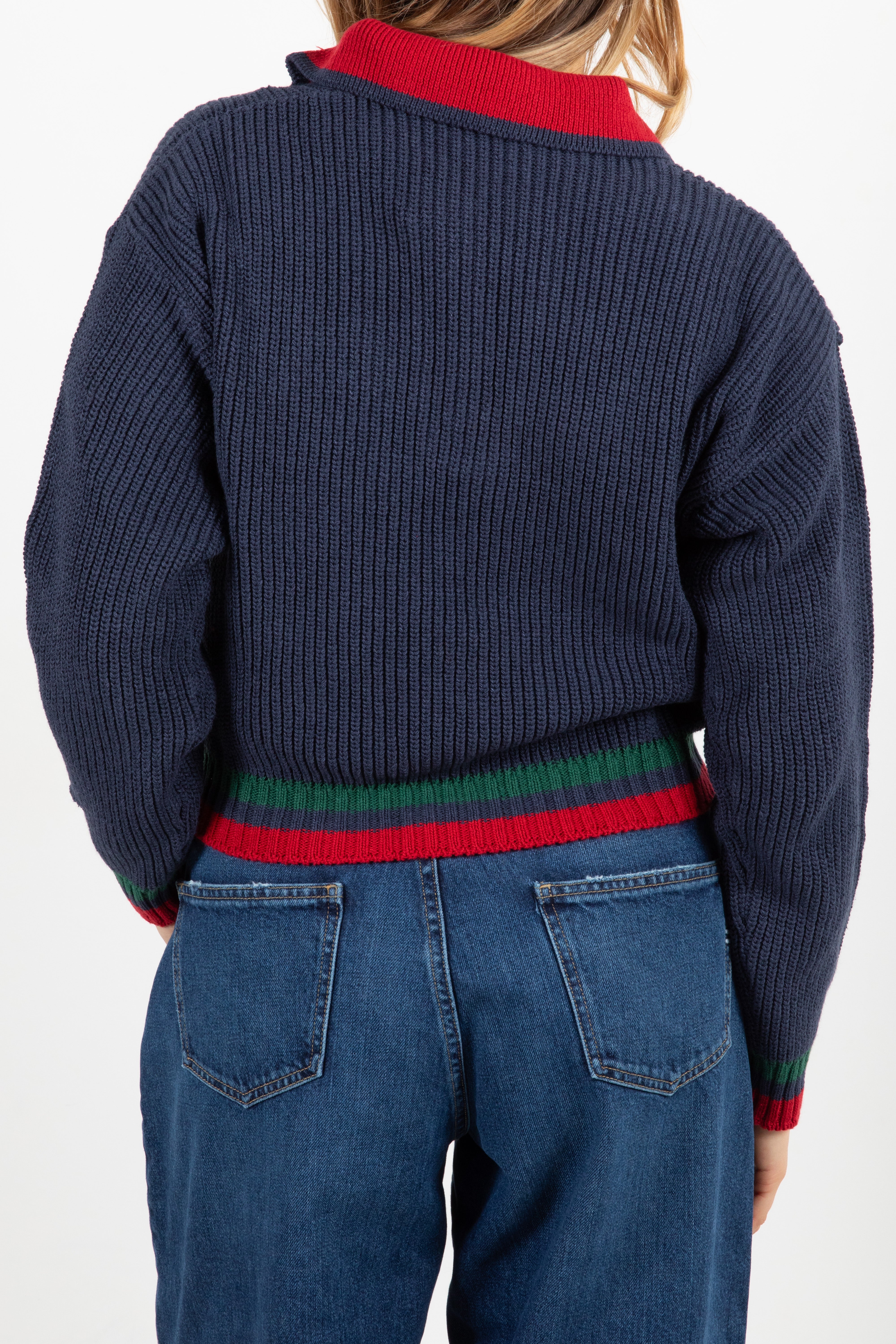 Polo in maglia con stemma e bordi a contrasto Dixie