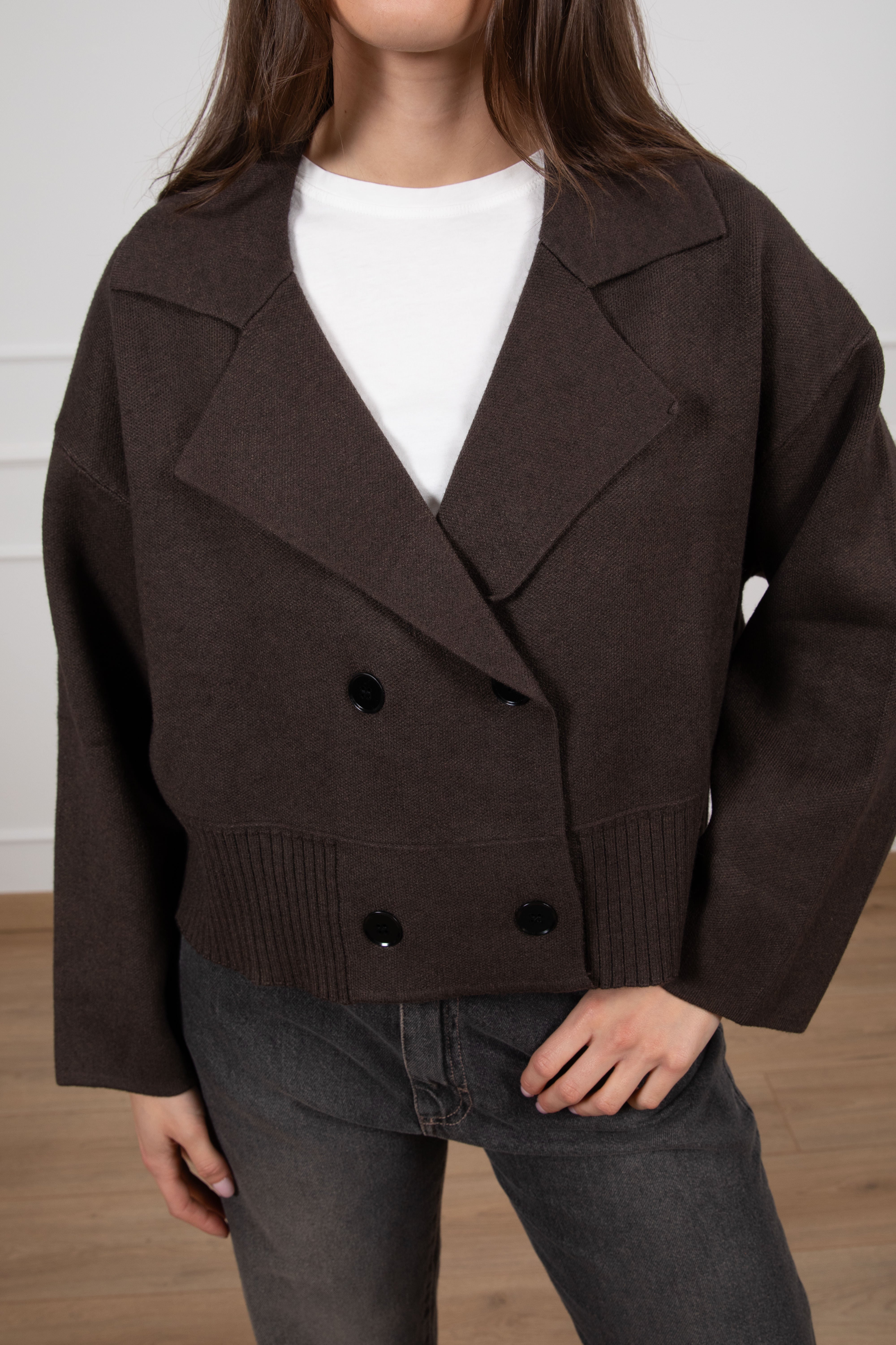 Giacca doppio-petto in maglia Susy Mix