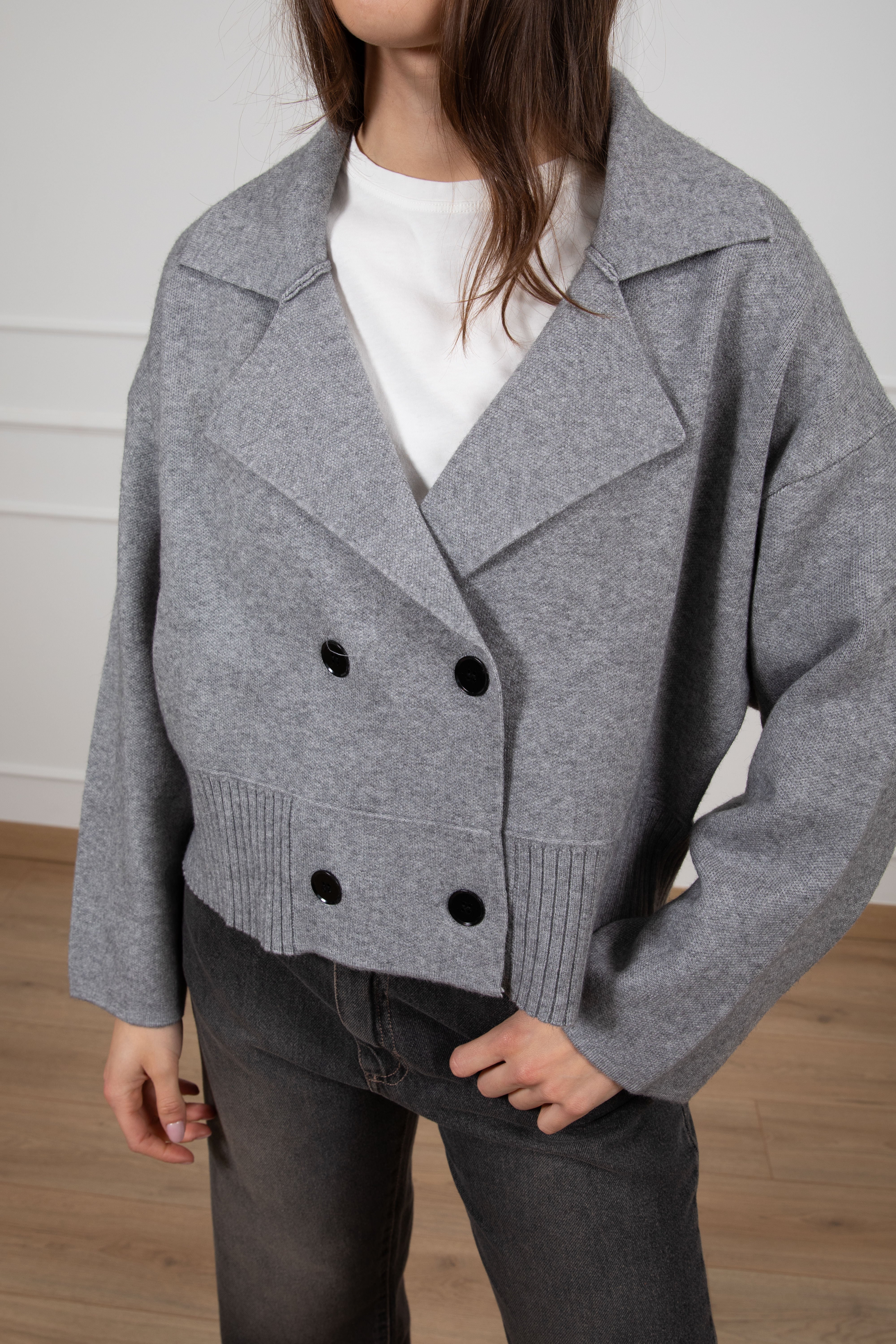 Giacca doppio-petto in maglia Susy Mix