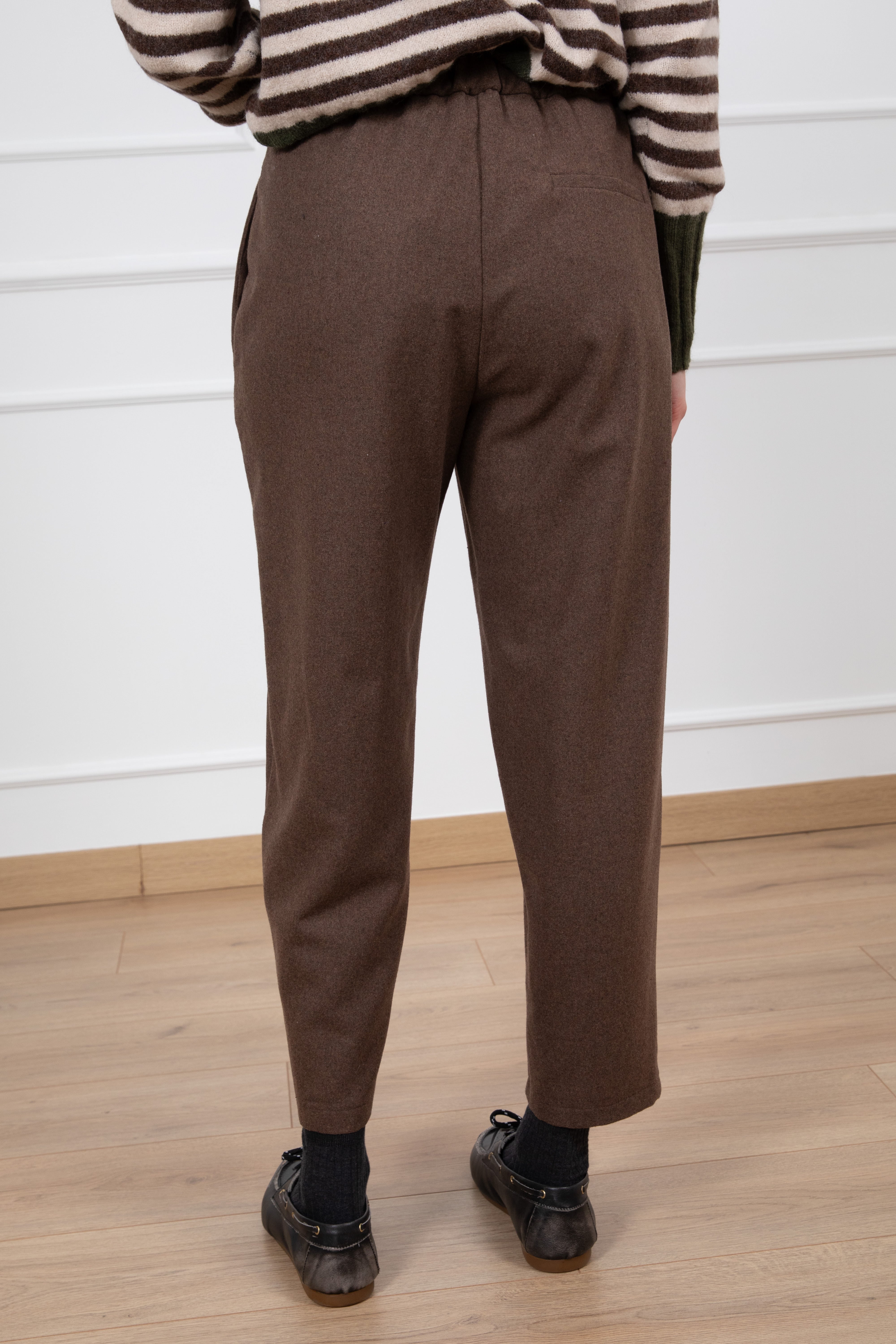 Pantalone carrot-fit in flanella ViCOLO