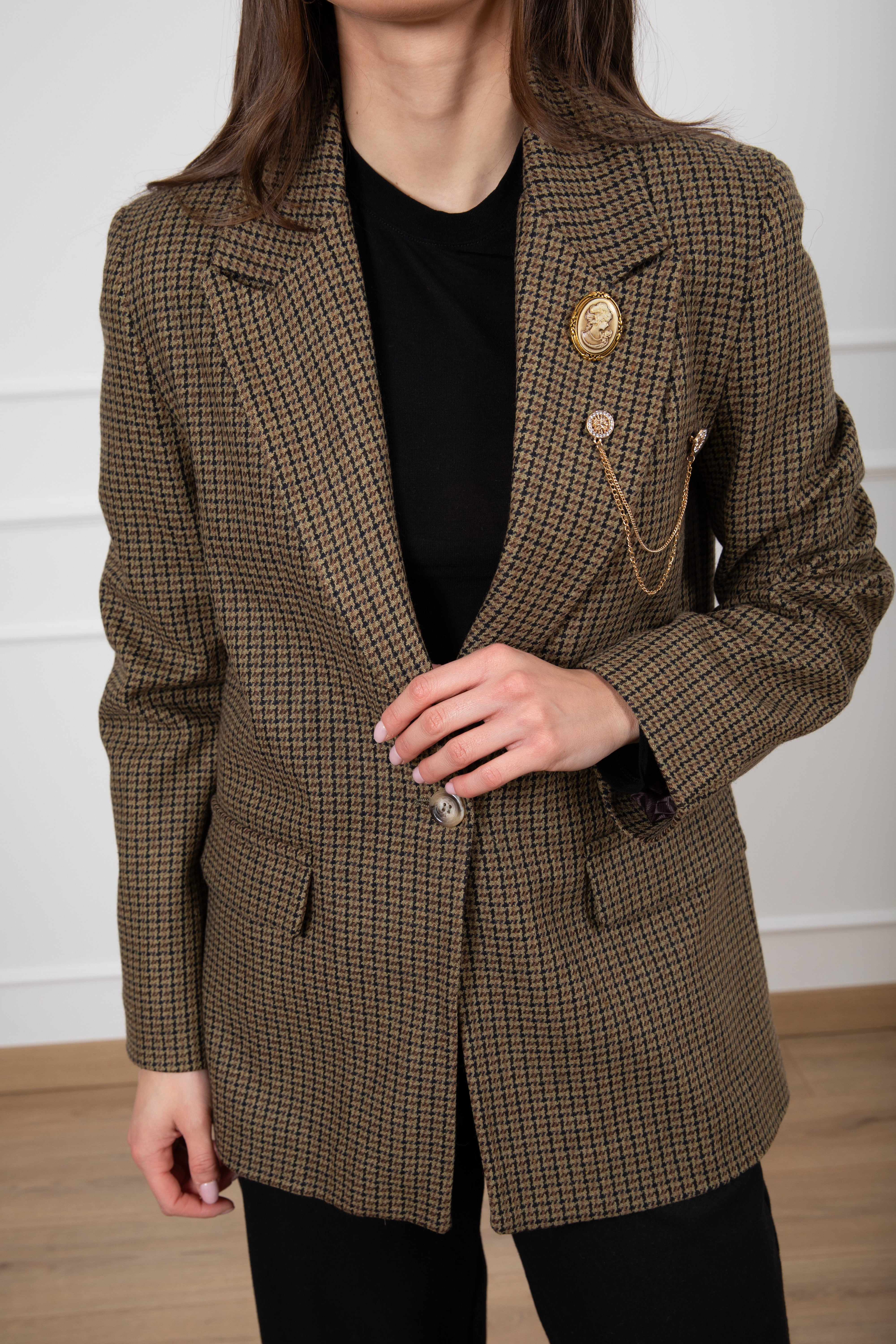 Giacca check verde regular-fit ViCOLO