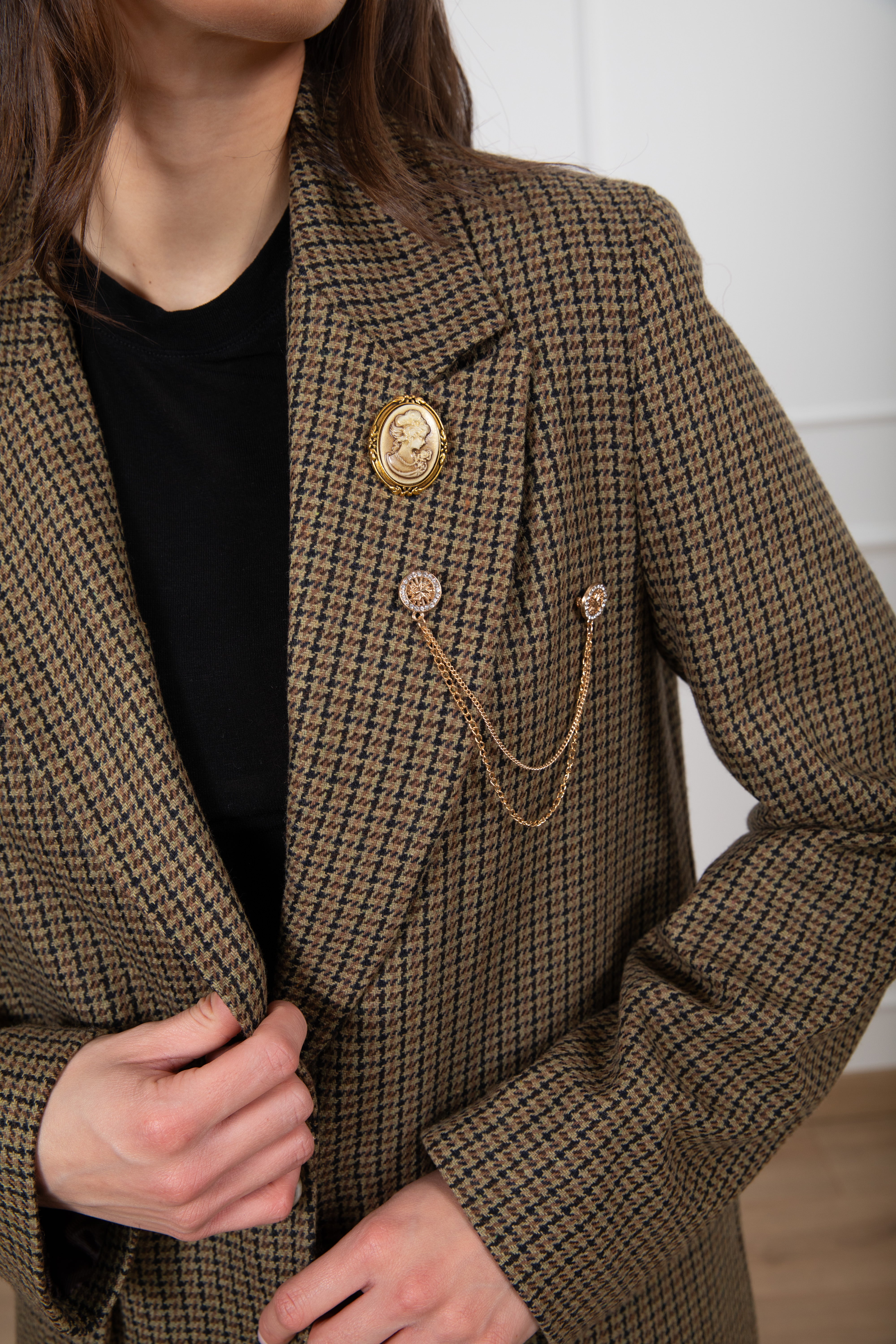 Giacca check verde regular-fit ViCOLO