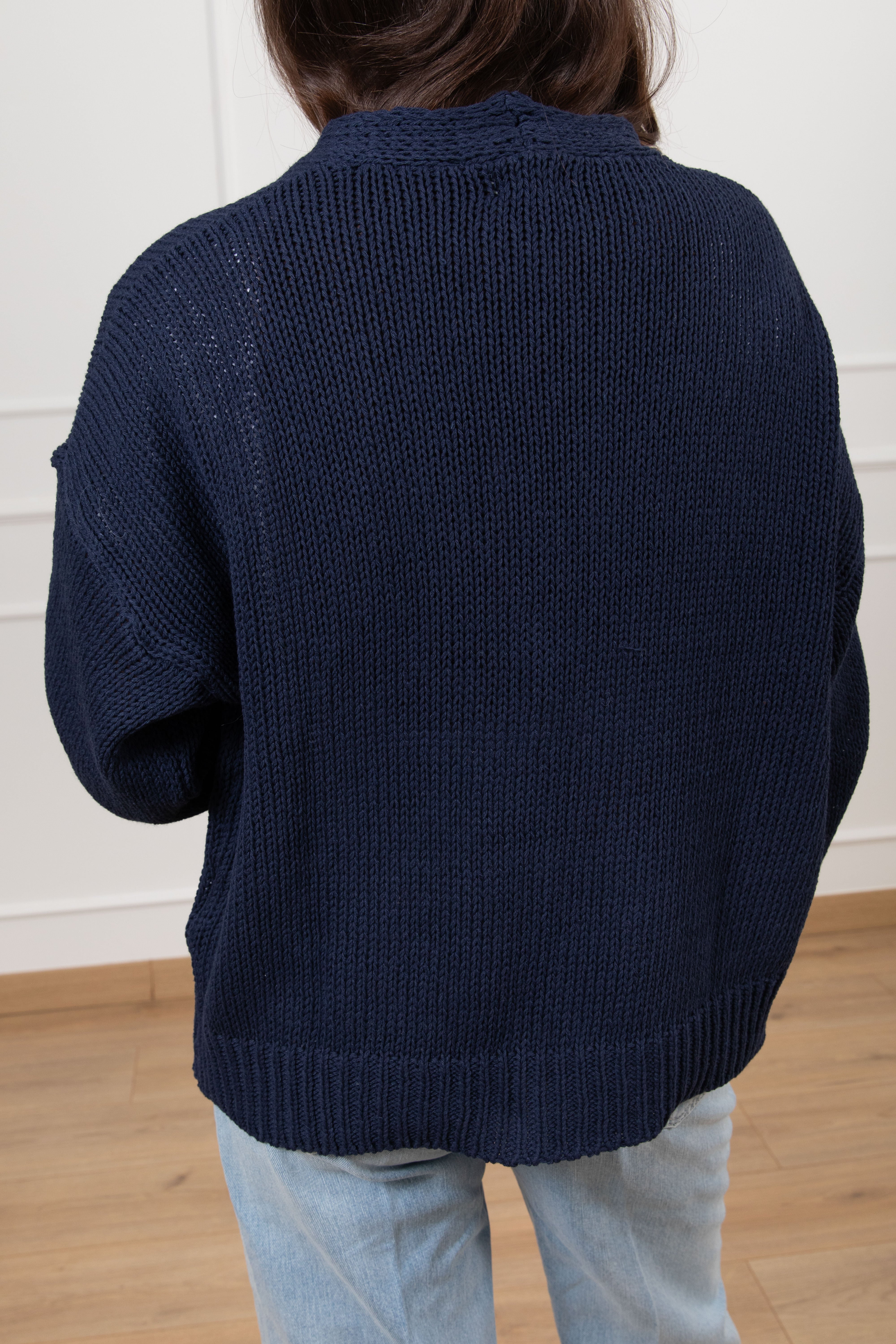 Cardigan in cotone con tasche Susy Mix