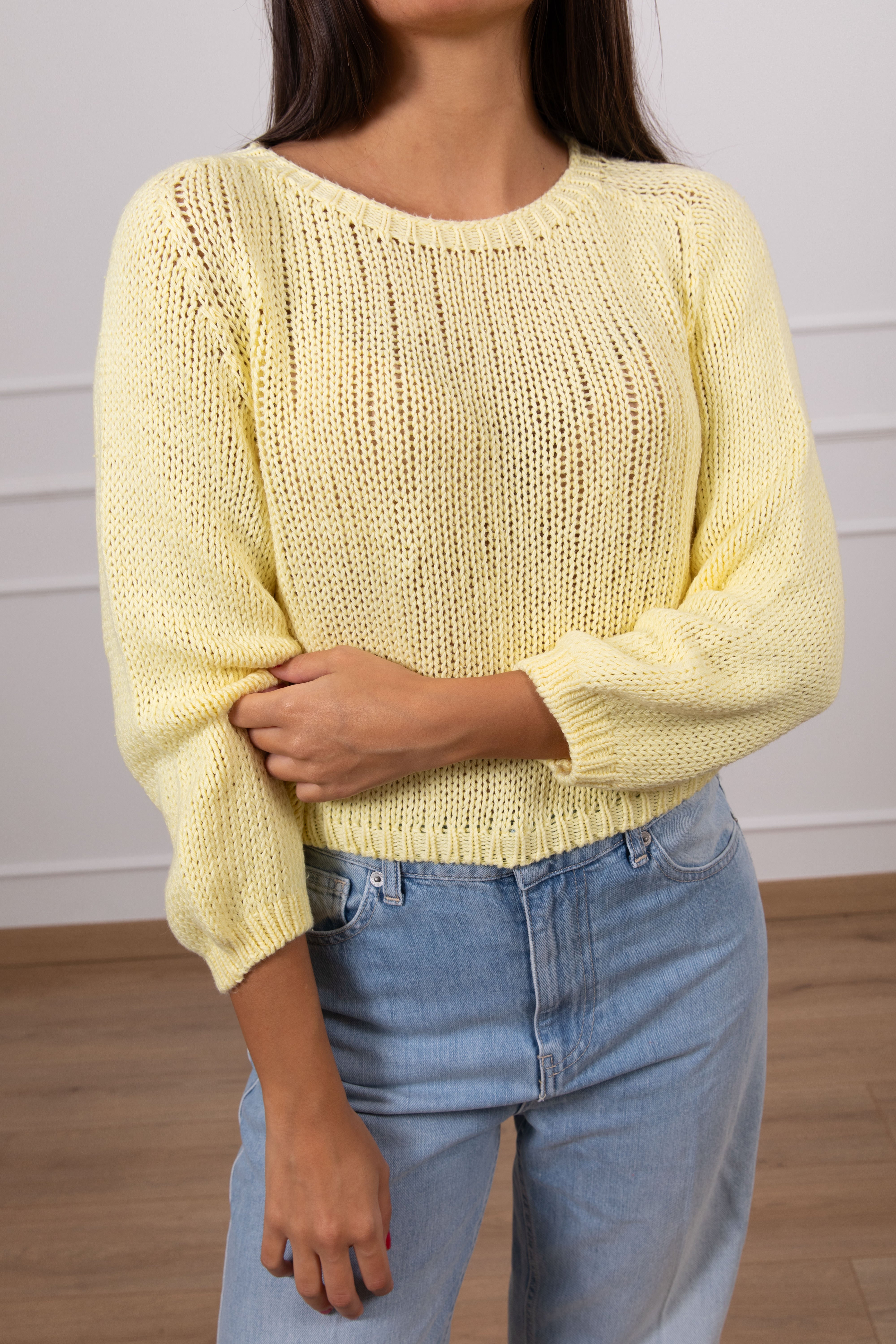 Maglia in cotone con scollo a barchetta ViCOLO