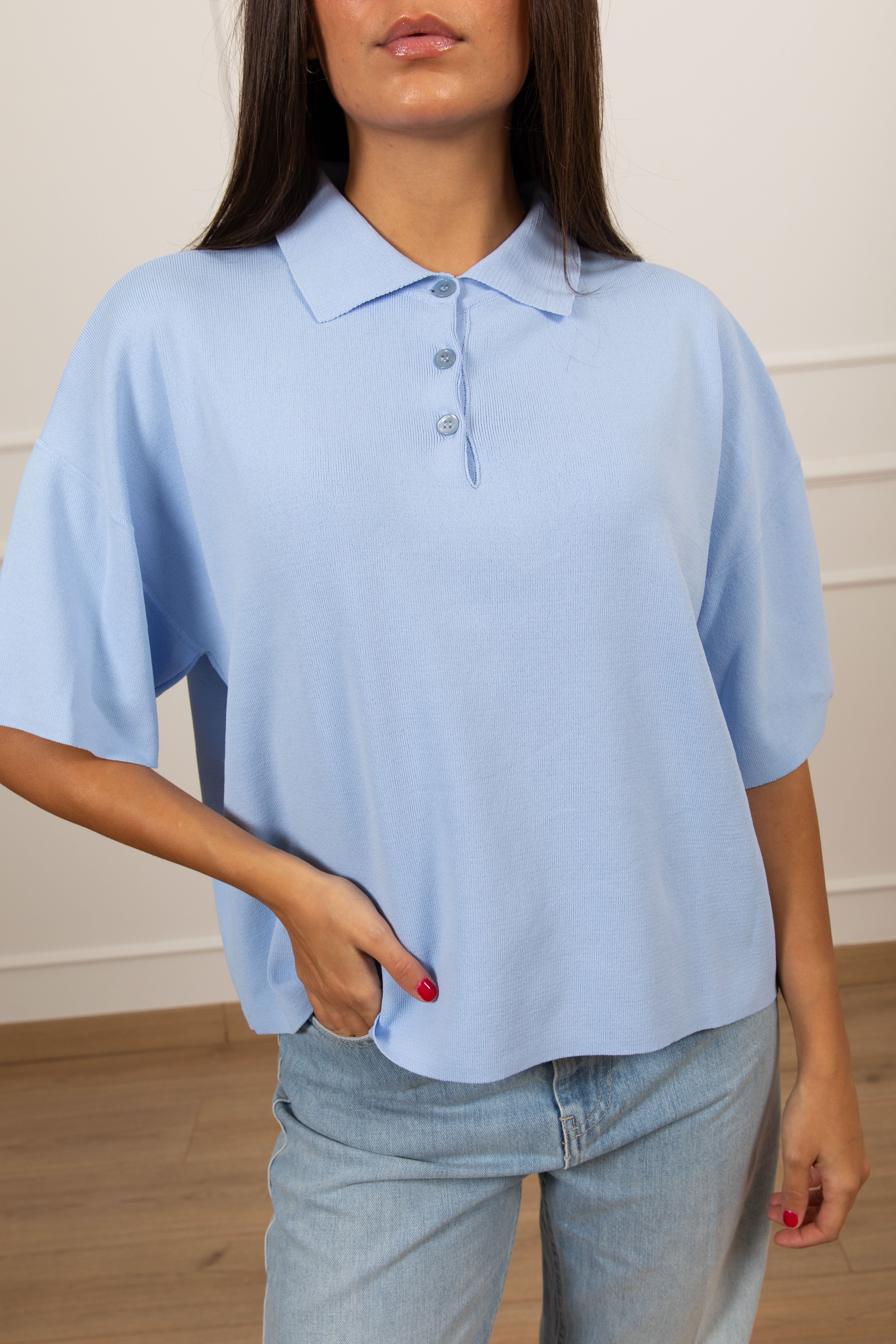 Polo over-size in viscosa ViCOLO