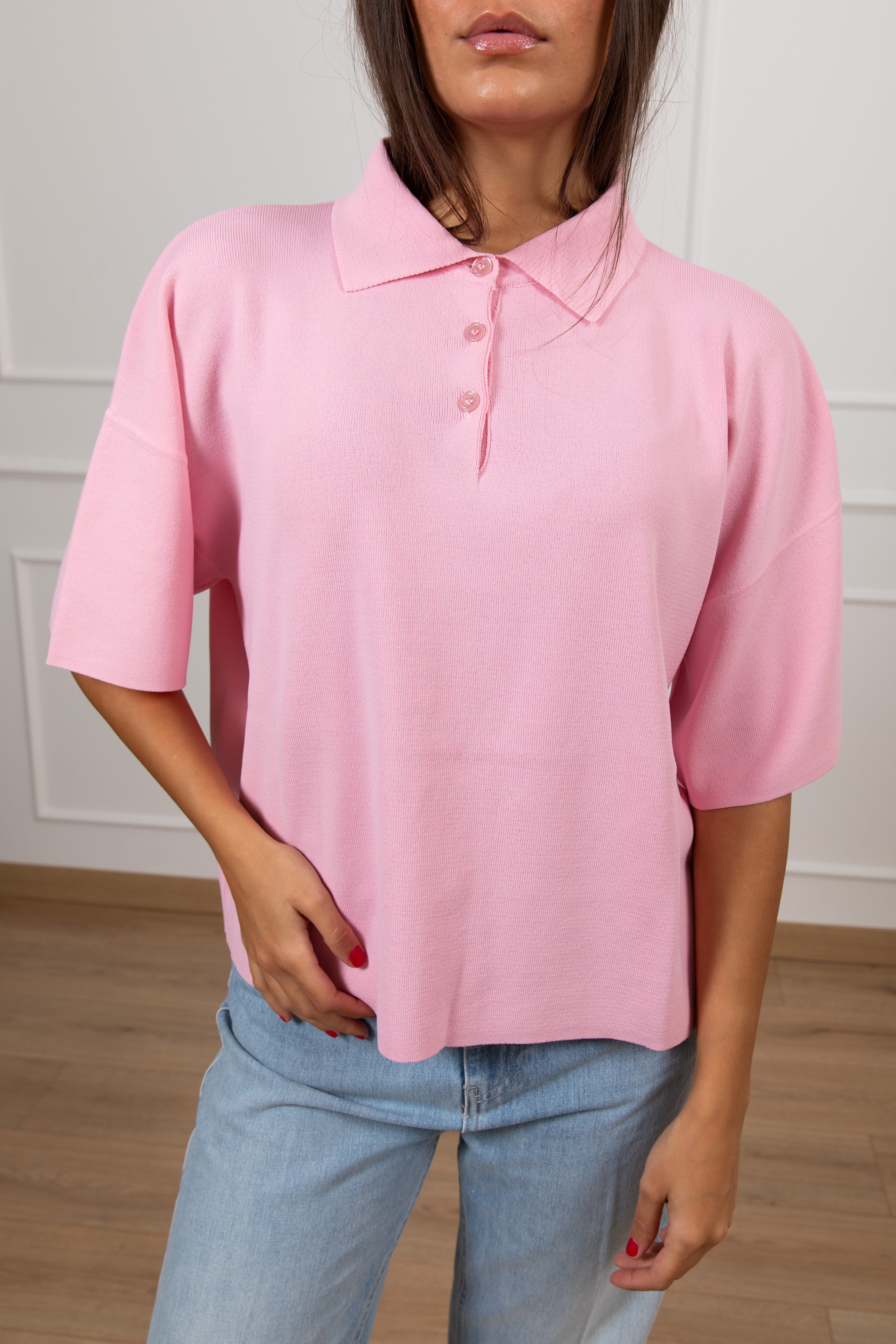 Polo over-size in viscosa ViCOLO