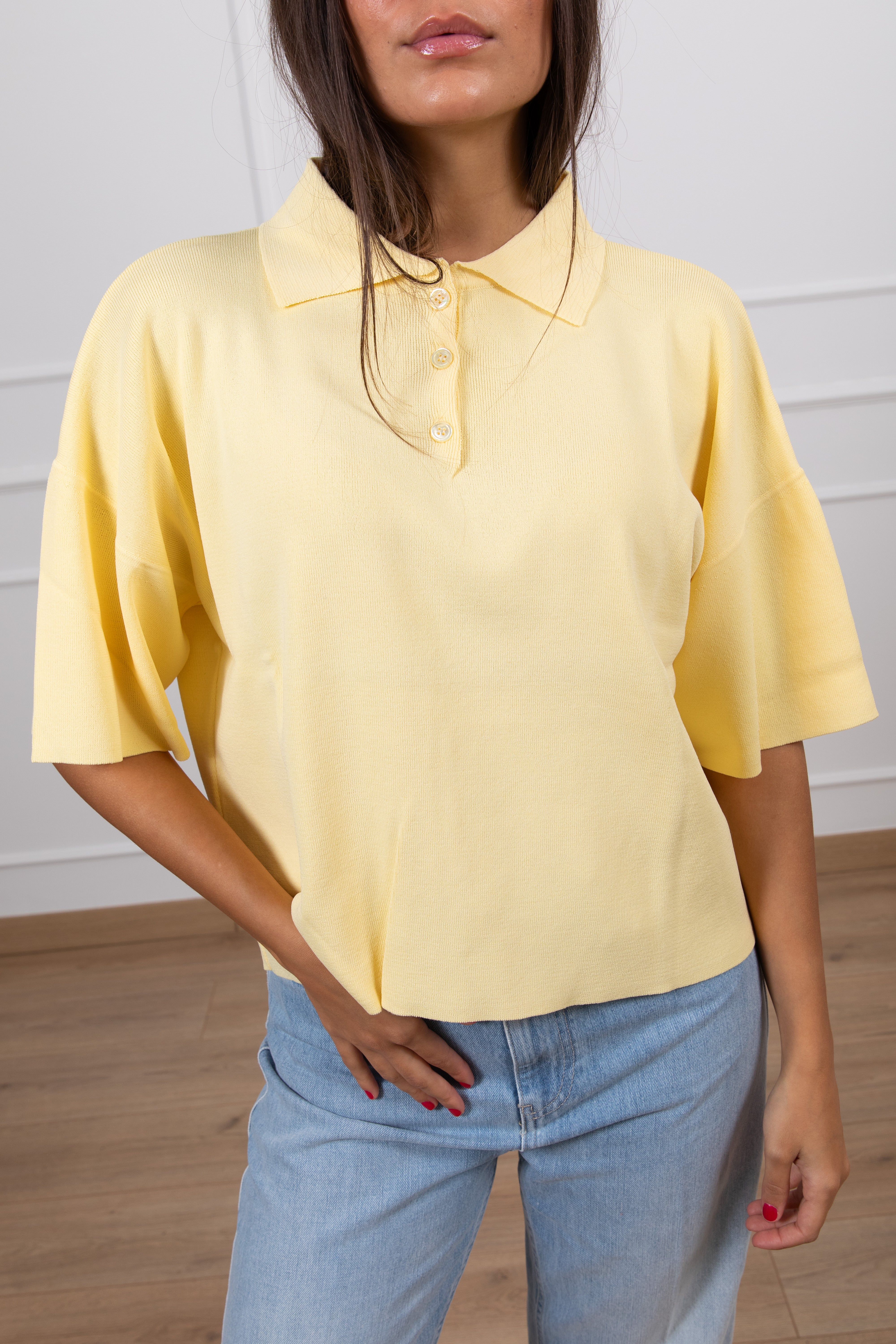 Polo over-size in viscosa ViCOLO