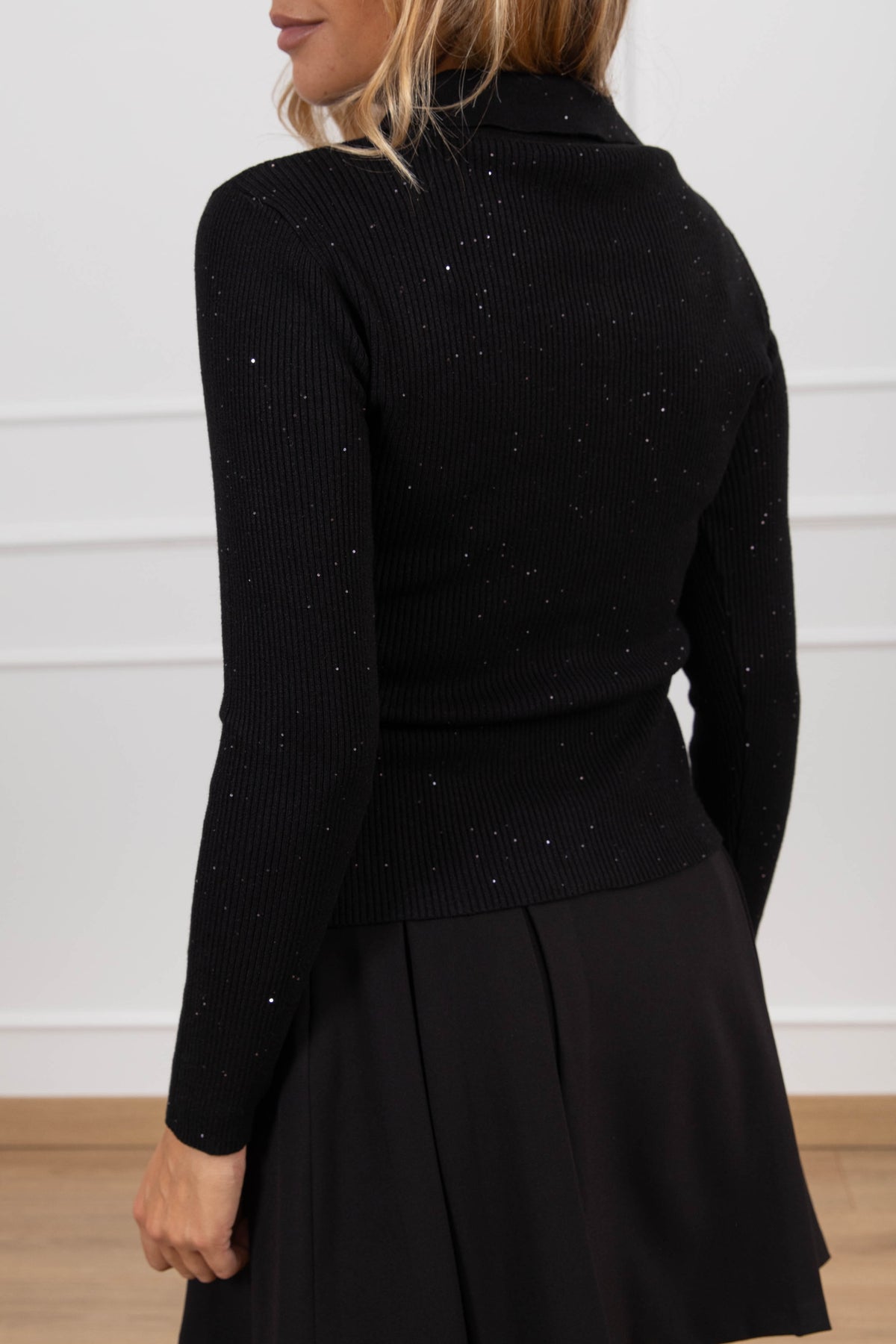 Polo costina micro paillettes Susy Mix