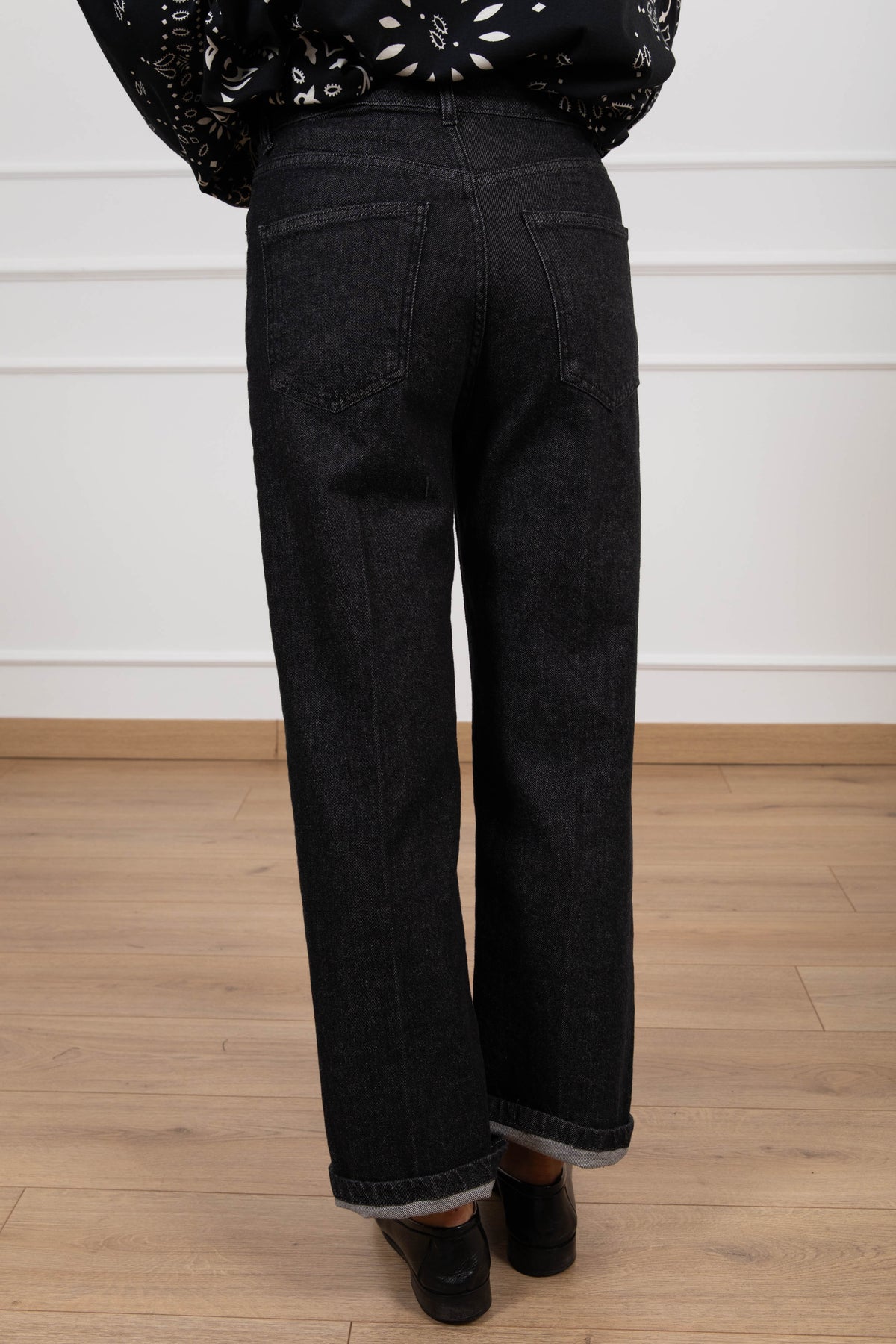 Jeans ribcage lavaggio nero Tensione IN