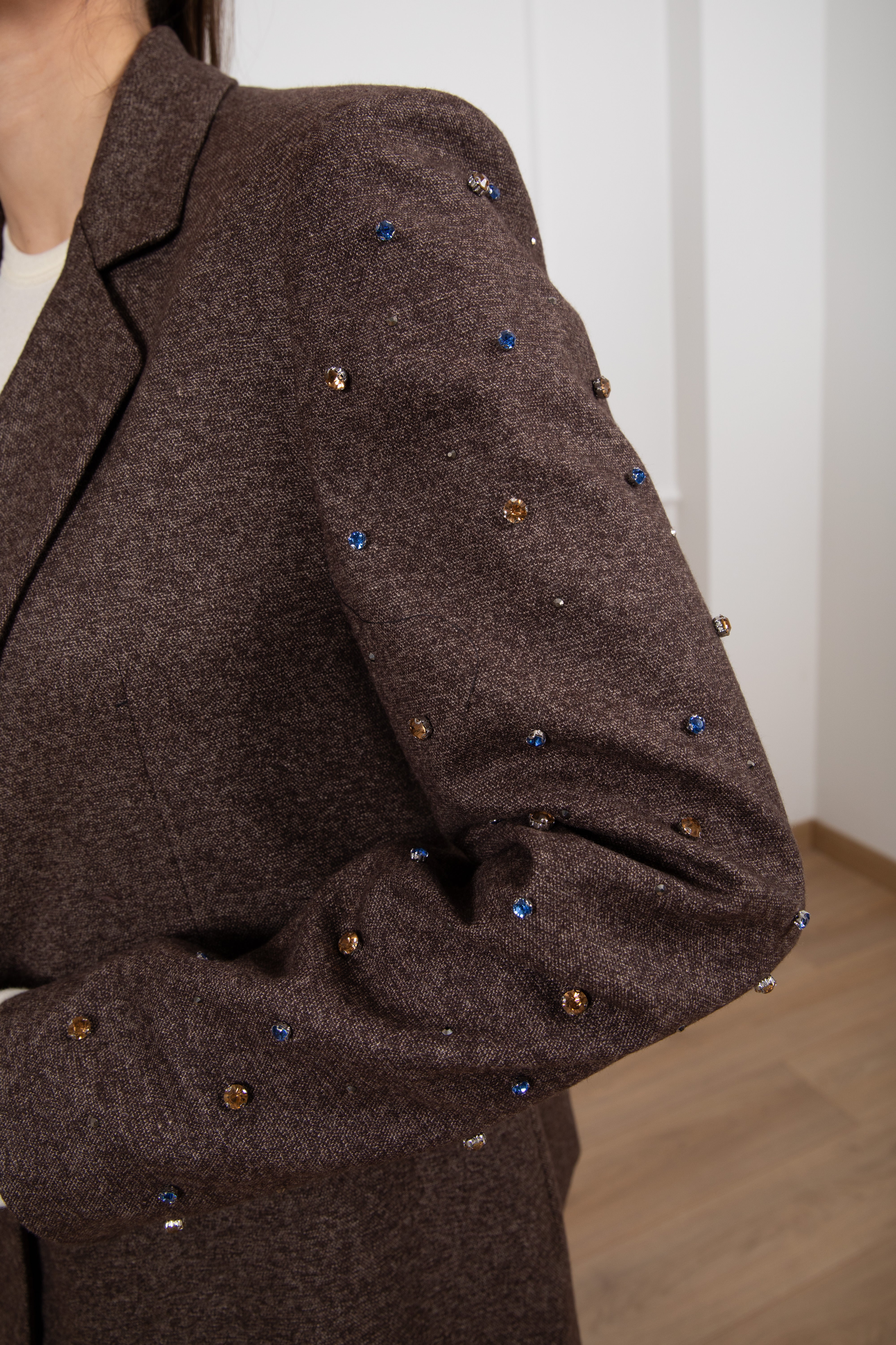 Giacca melange con pietre multicolor Susy Mix