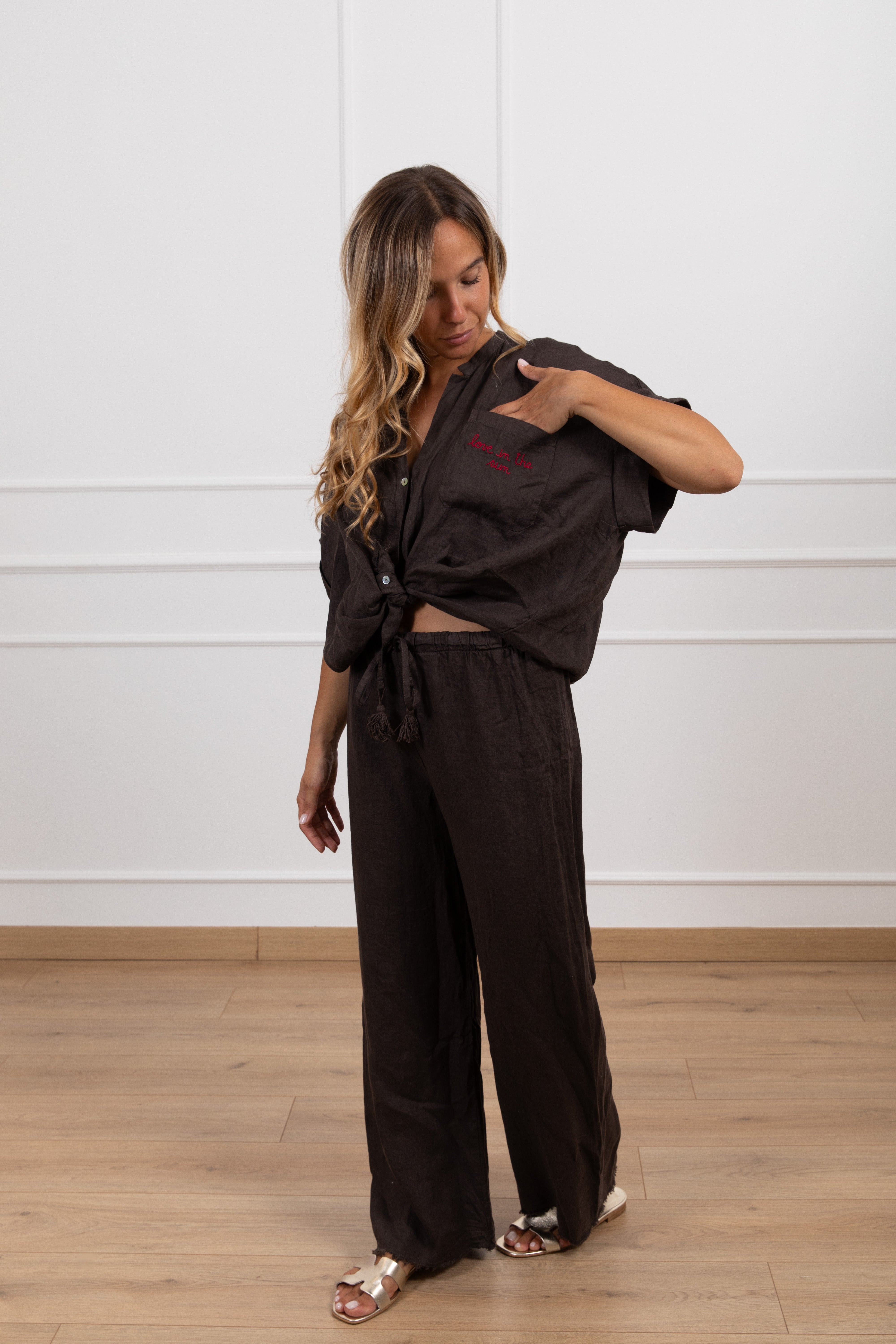Camicia "Love in the sun" 100% lino Tensione IN