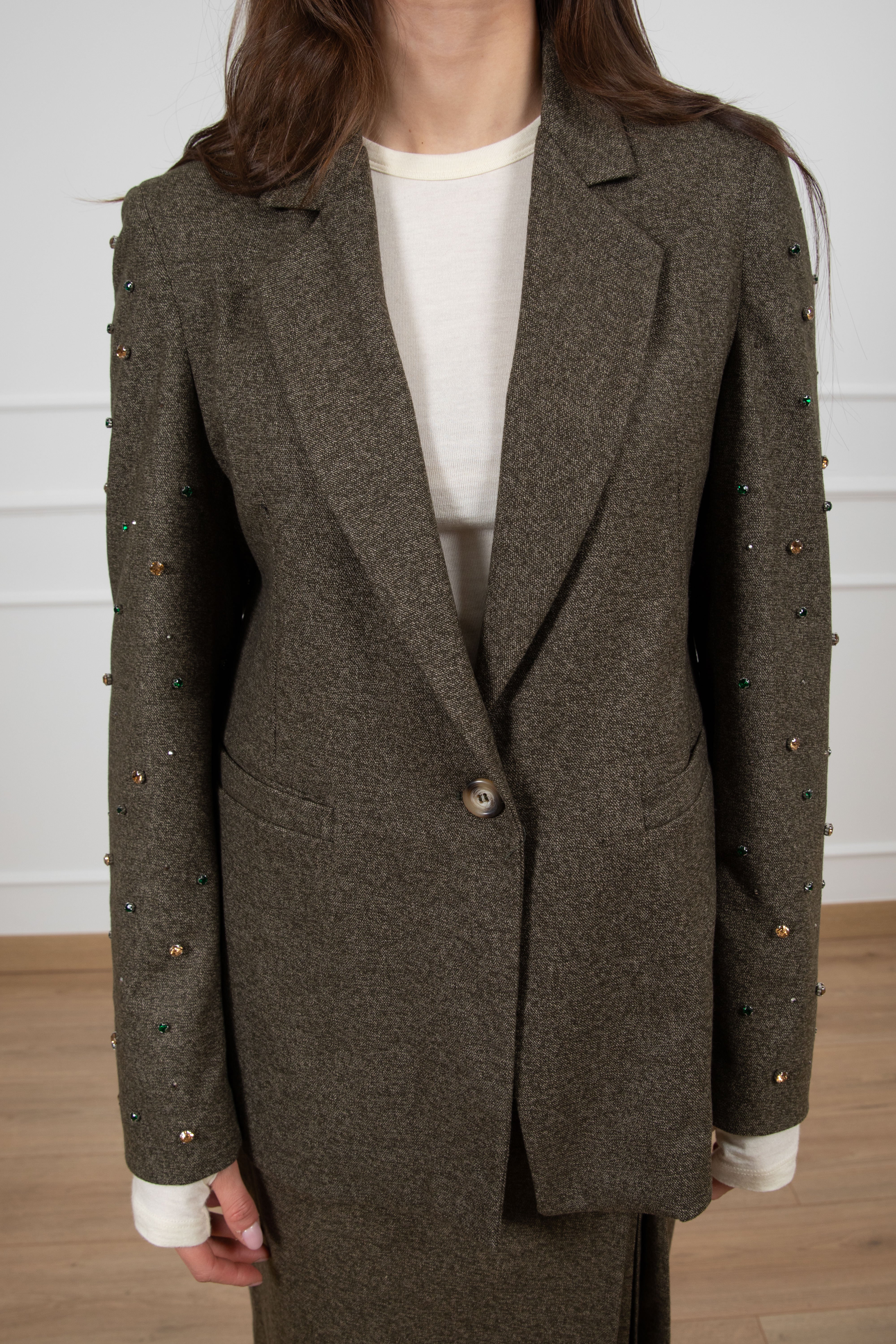 Giacca melange con pietre multicolor Susy Mix