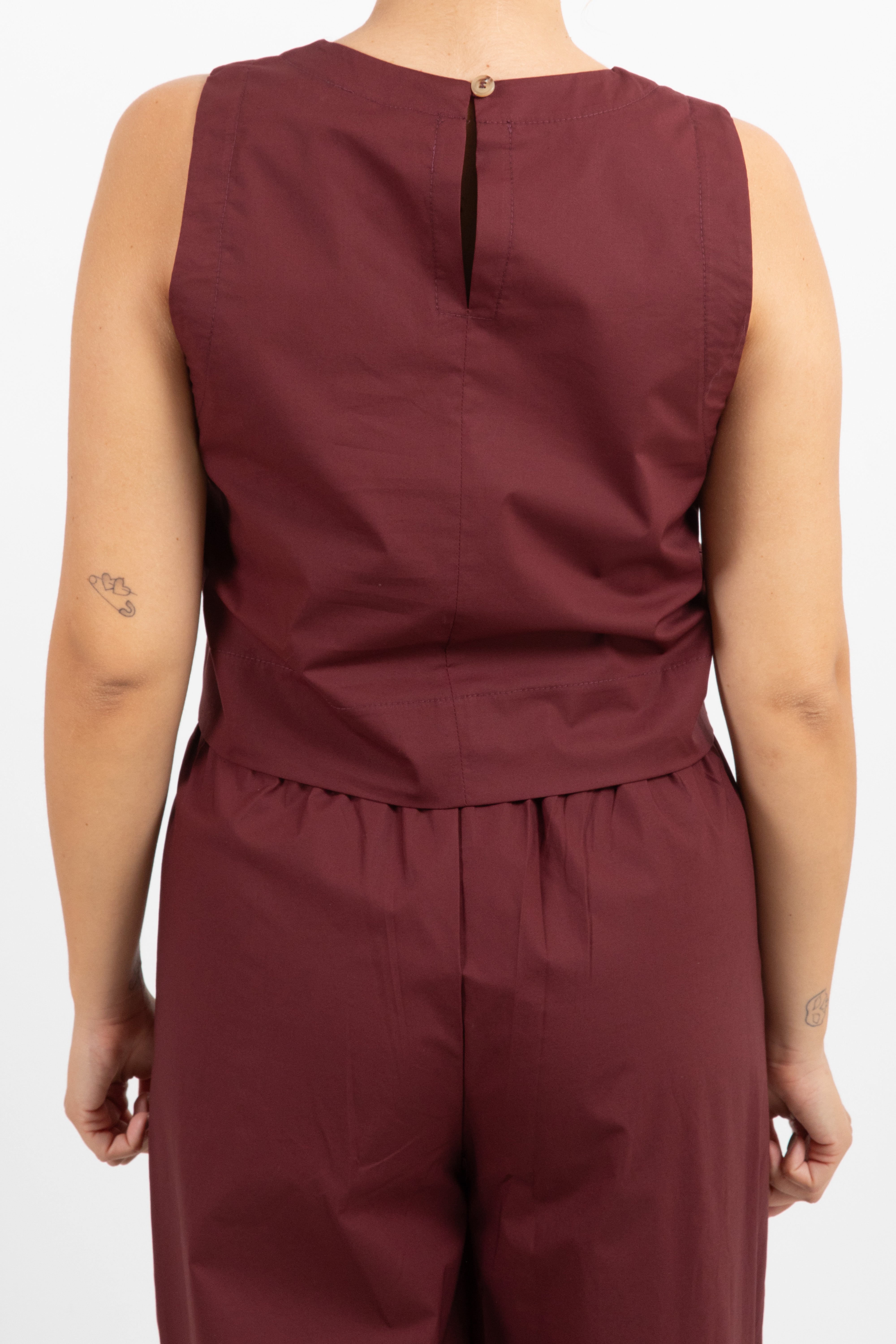 Top cropped in cotone Tensione IN