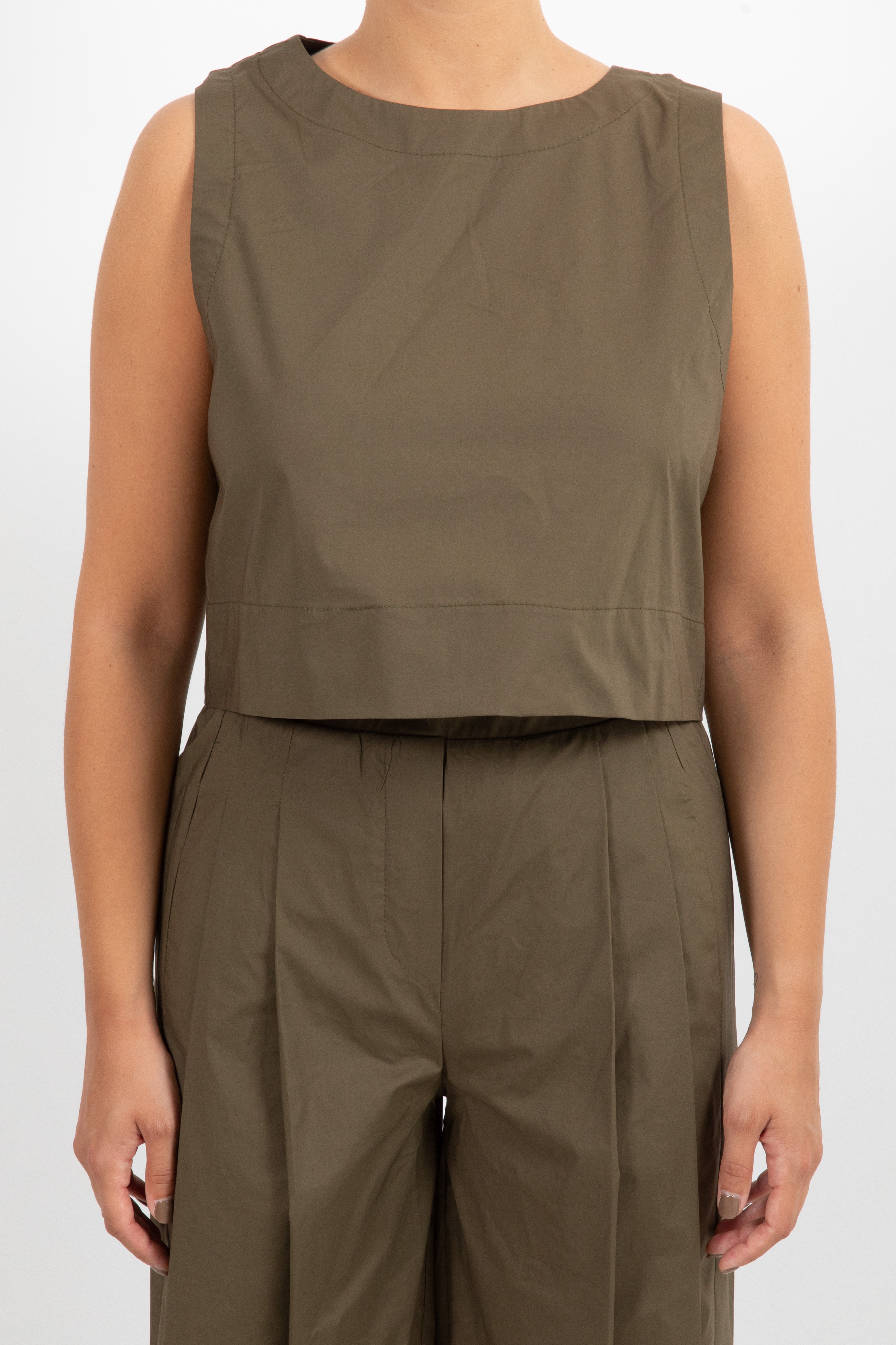 Top cropped in cotone Tensione IN