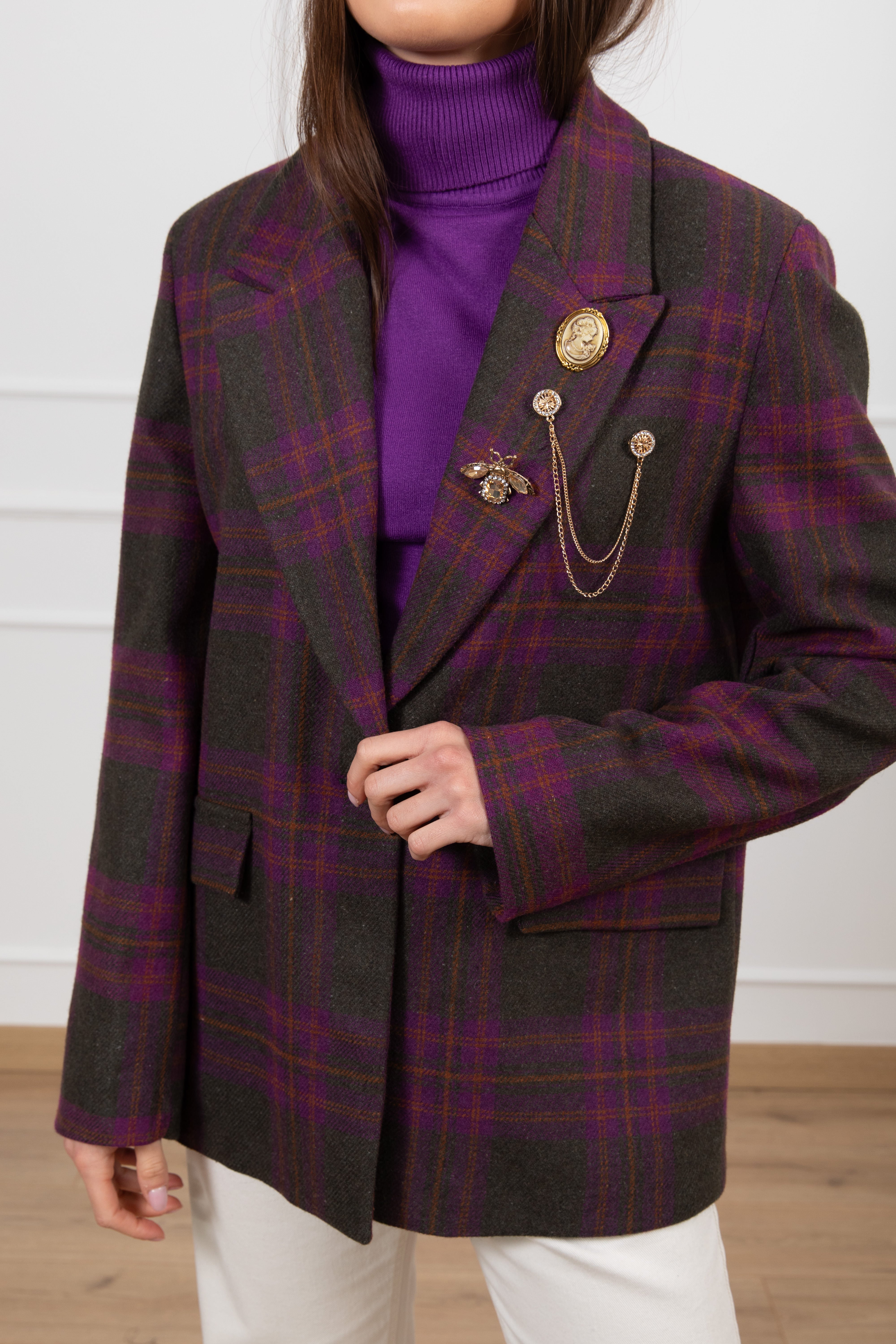 Giacca check regular-fit ViCOLO