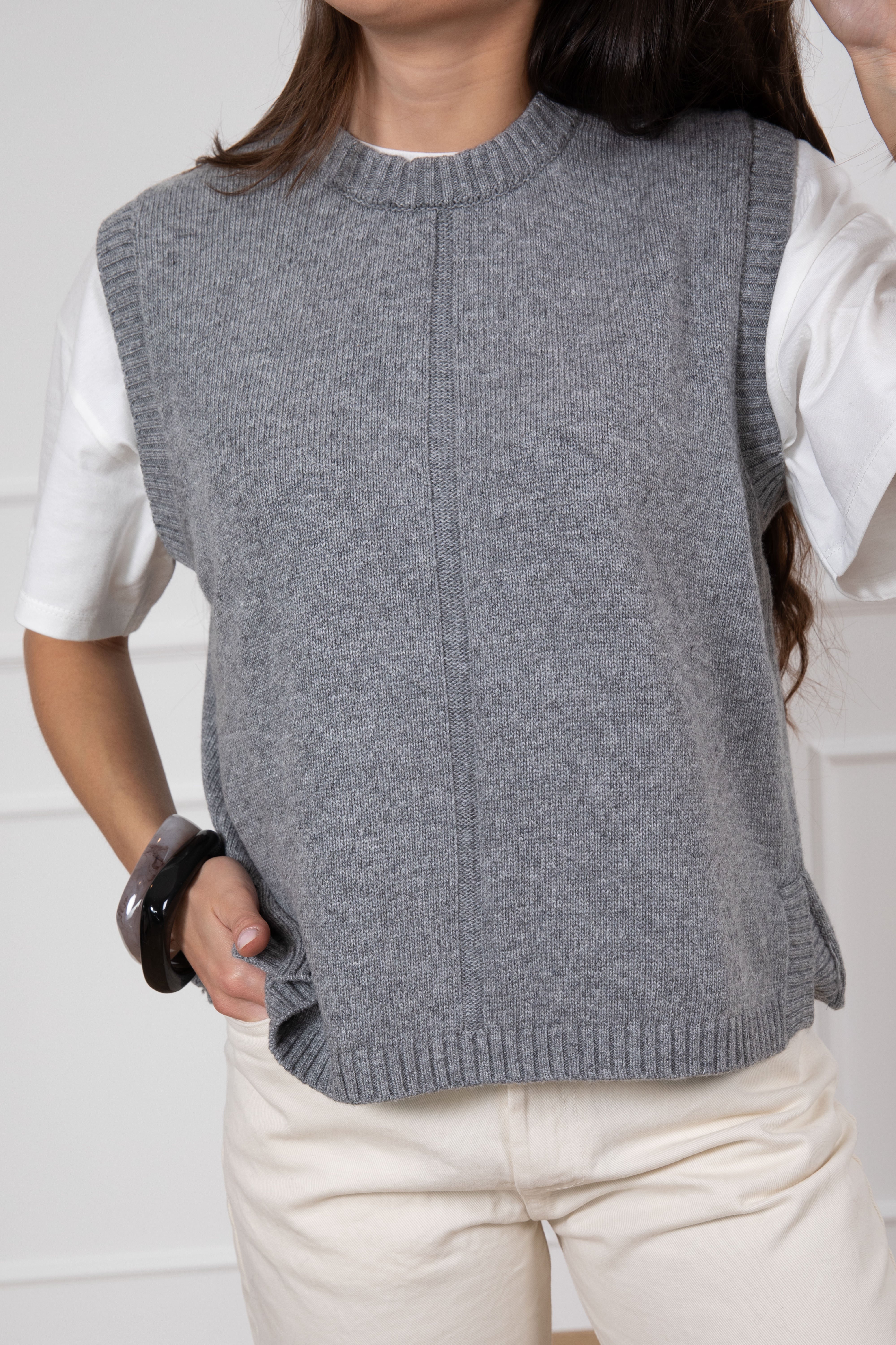 Gilet in maglia con spacchi ViCOLO