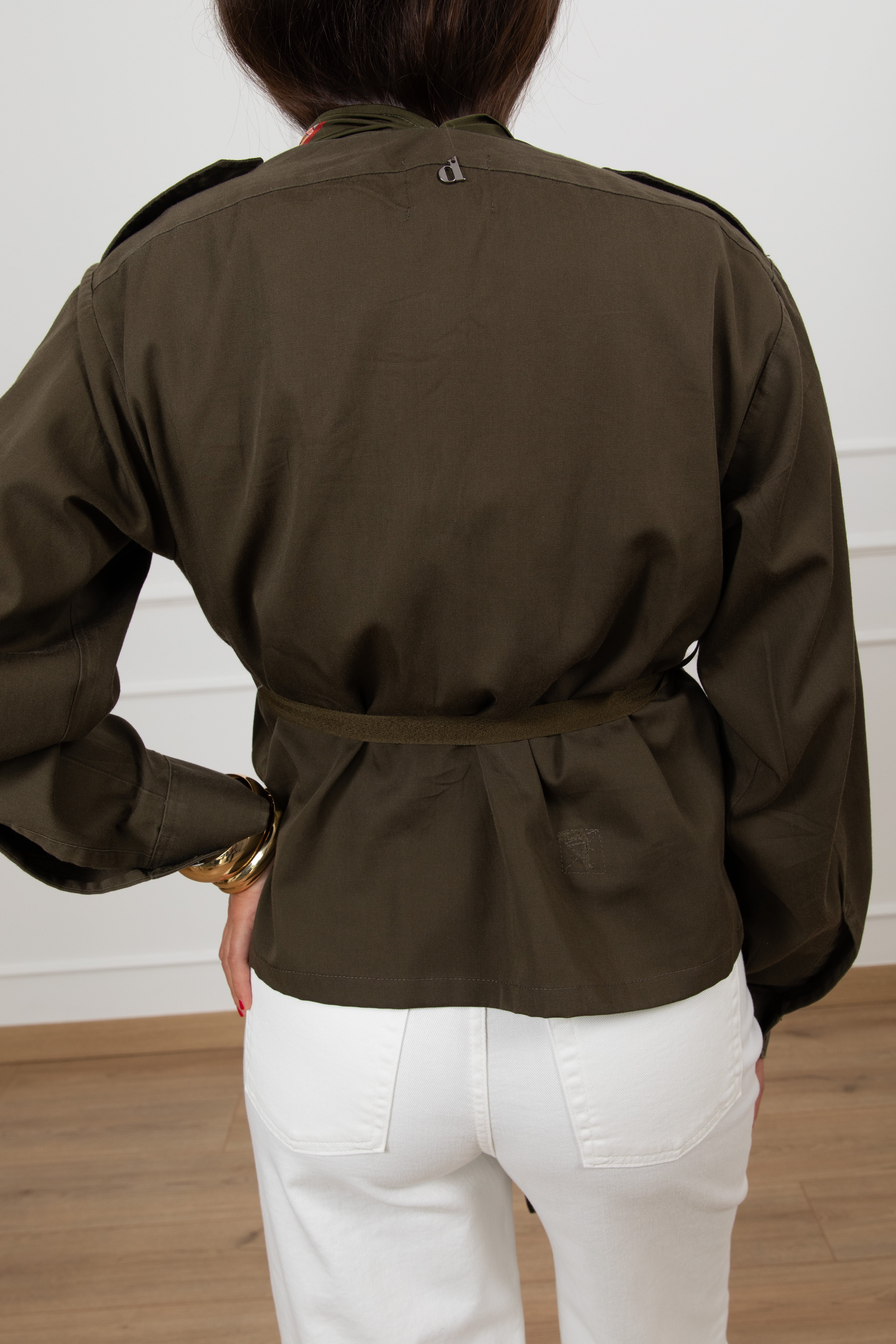 Giacca-parka con inserto foulard Dixie