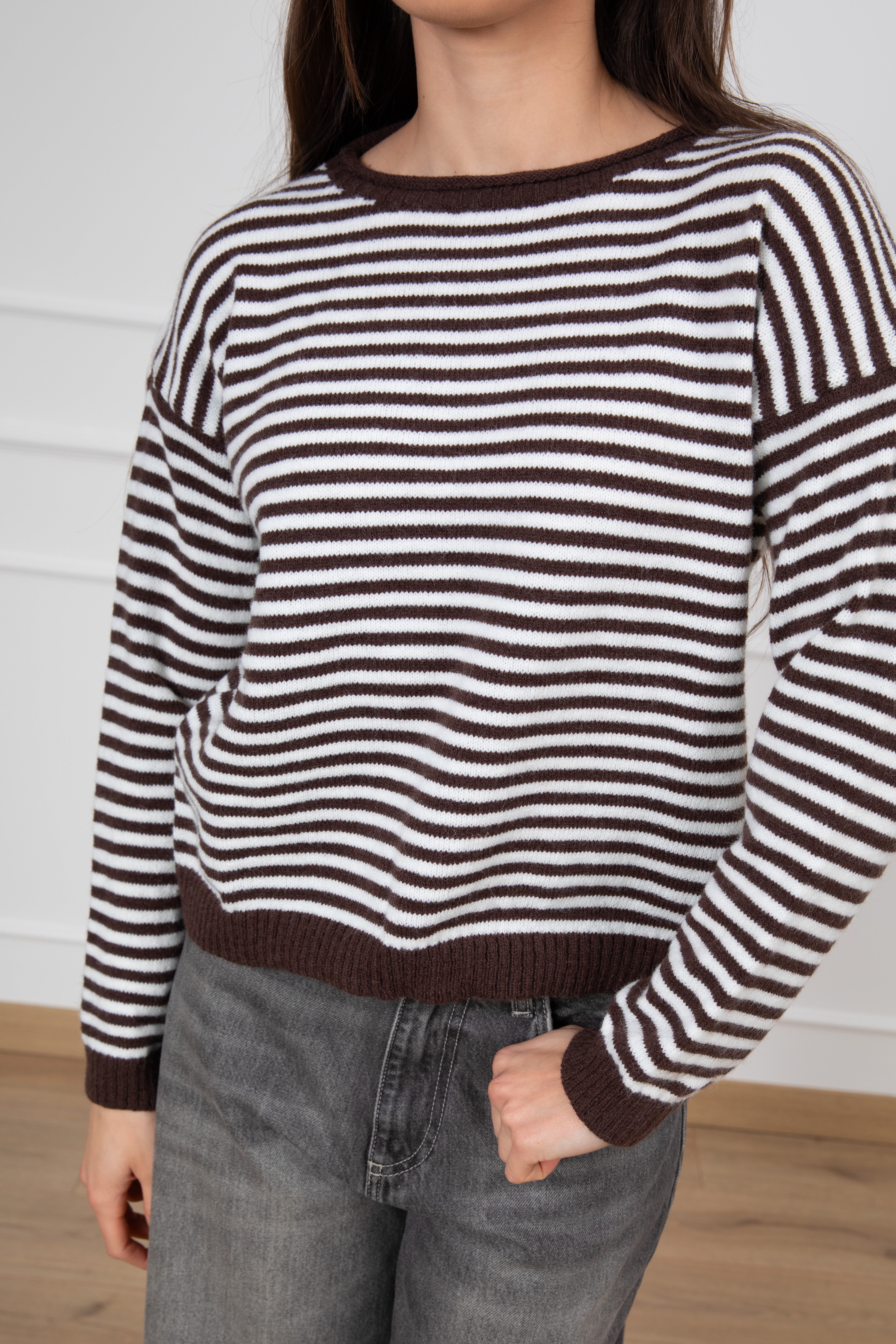 Pull scatoletta a righe sottili Susy Mix