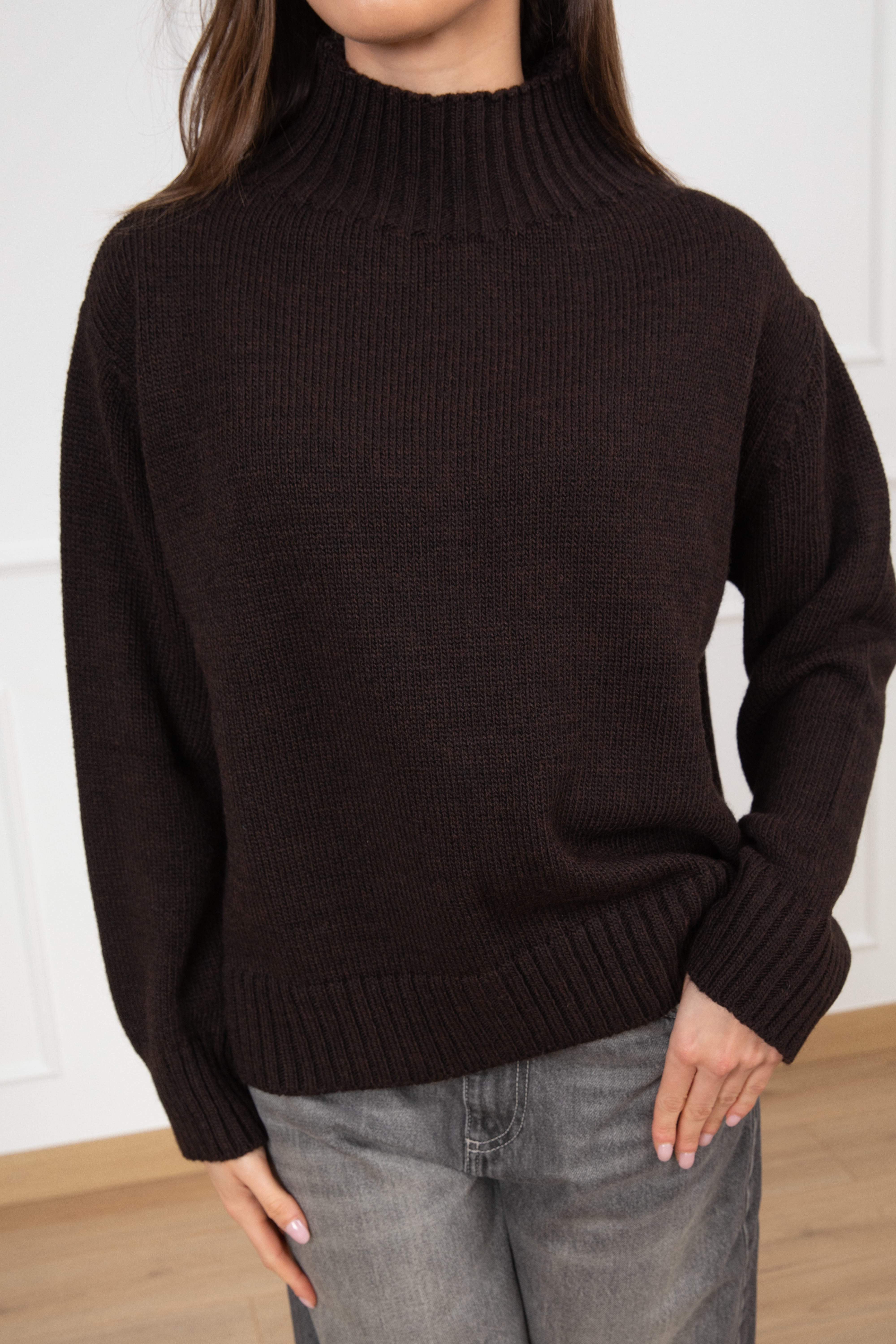 Pull mezzo-collo a scatoletta in lana e cashmere Tensione IN