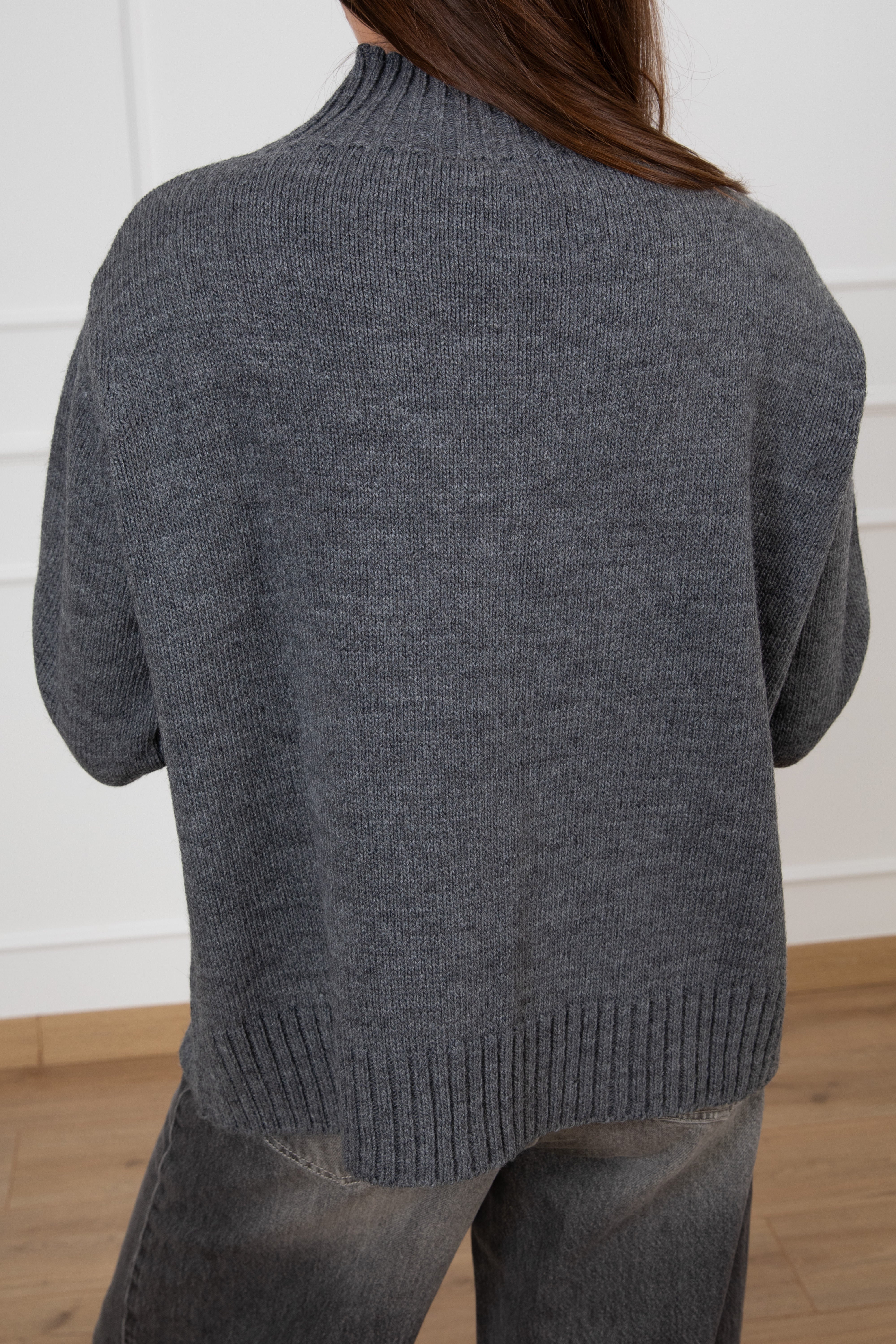 Pull mezzo-collo a scatoletta in lana e cashmere Tensione IN