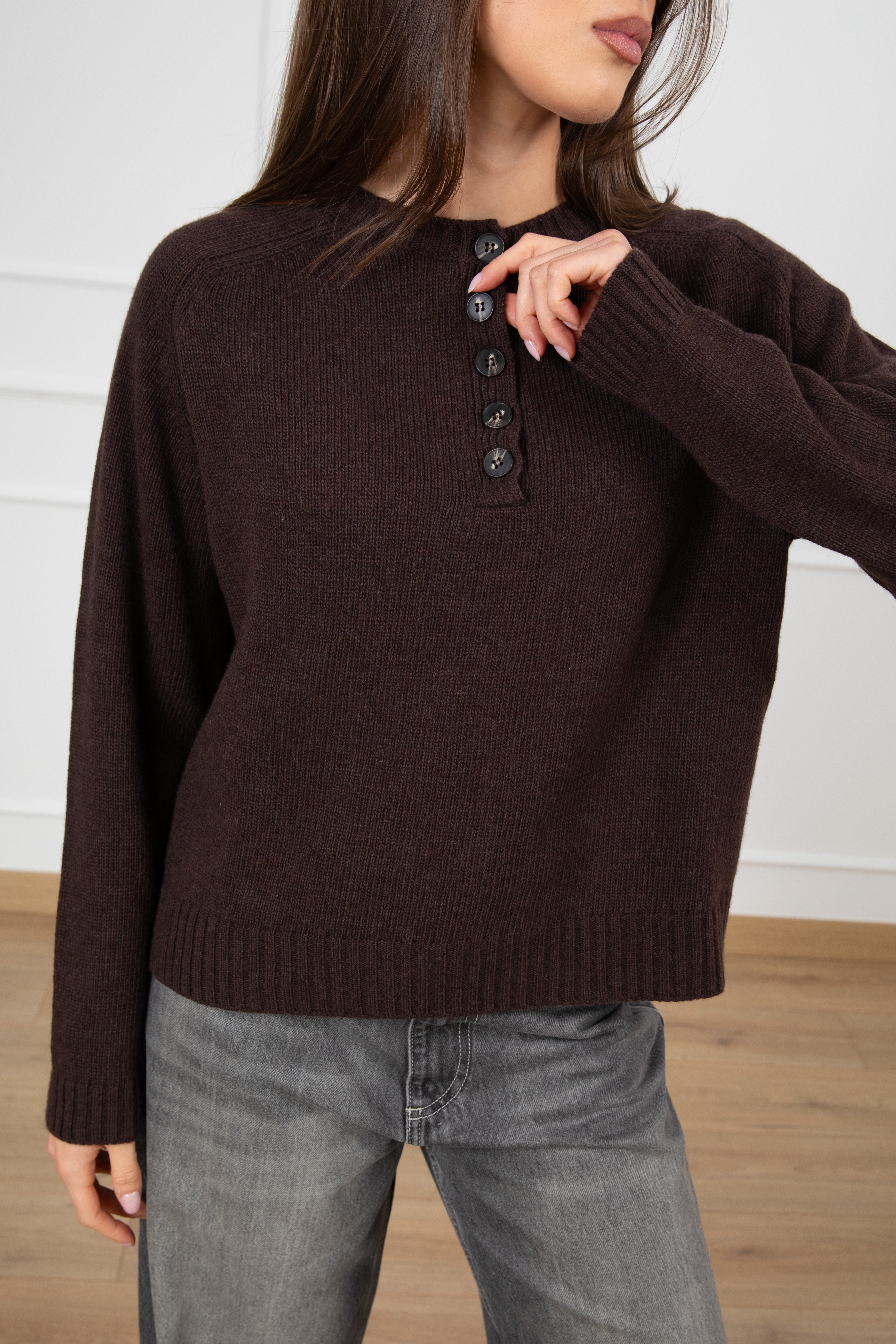 Pull serafino in lana e cashmere Tensione IN