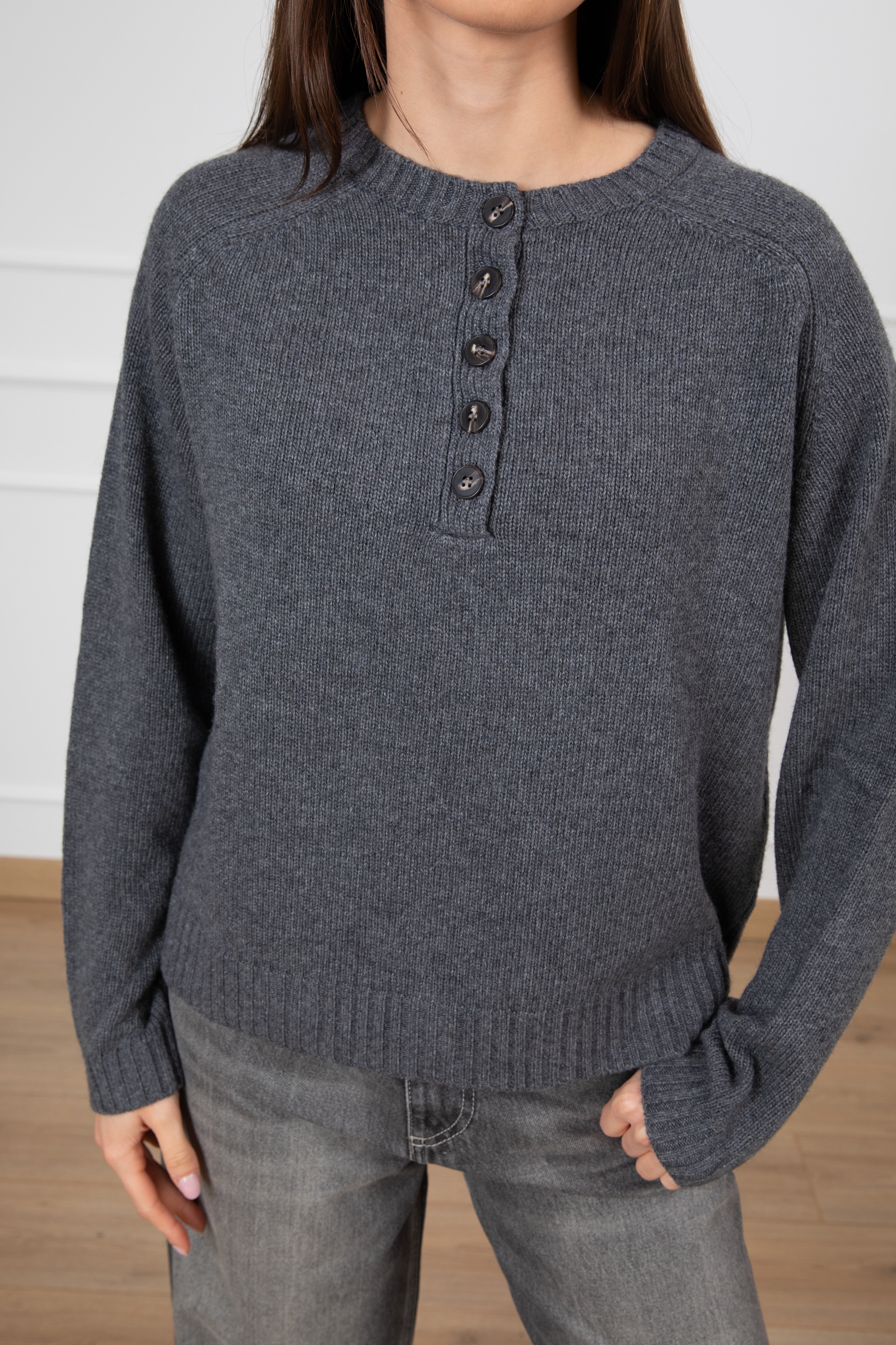 Pull serafino in lana e cashmere Tensione IN