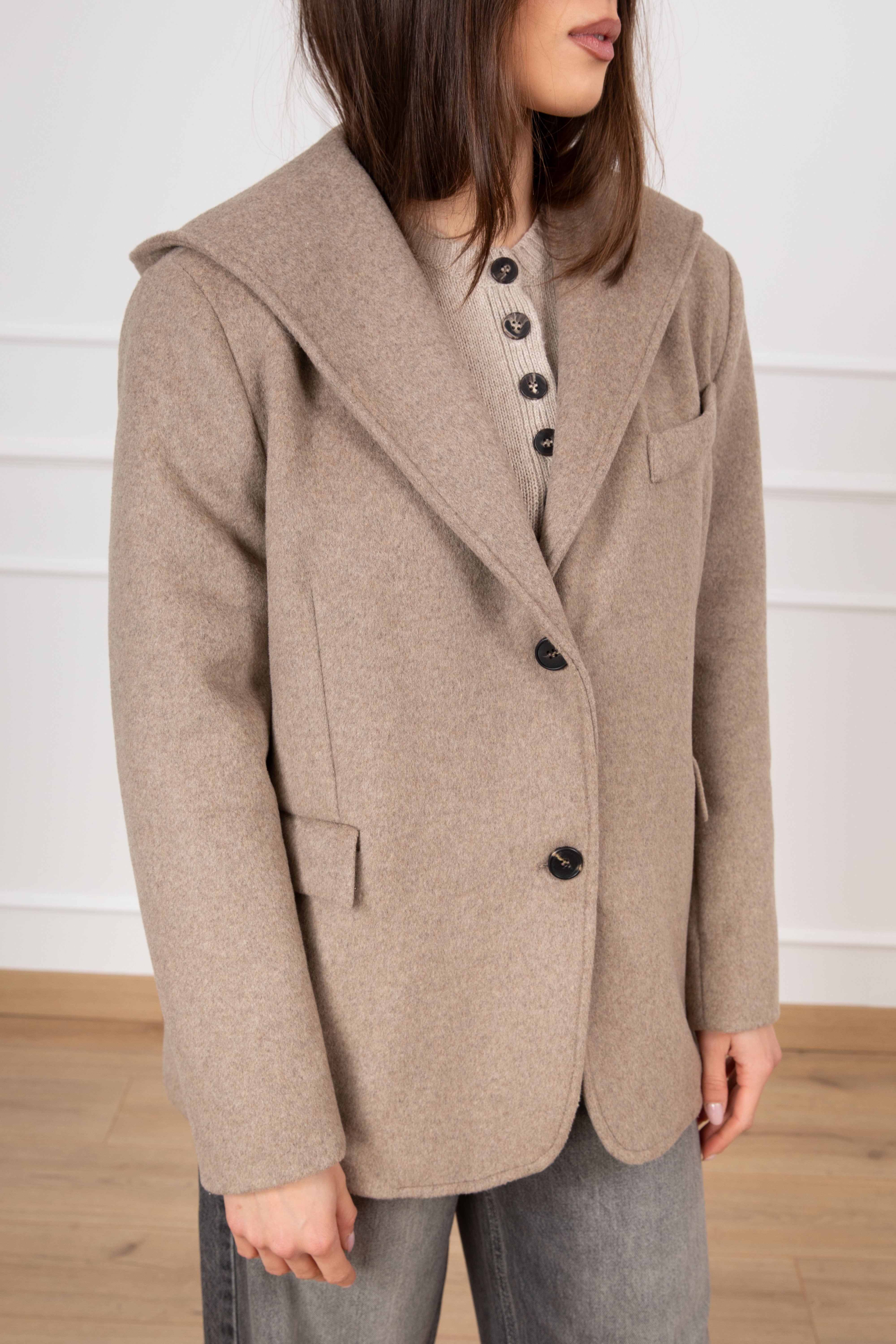 Giacca-cappotto con cappuccio Tensione IN