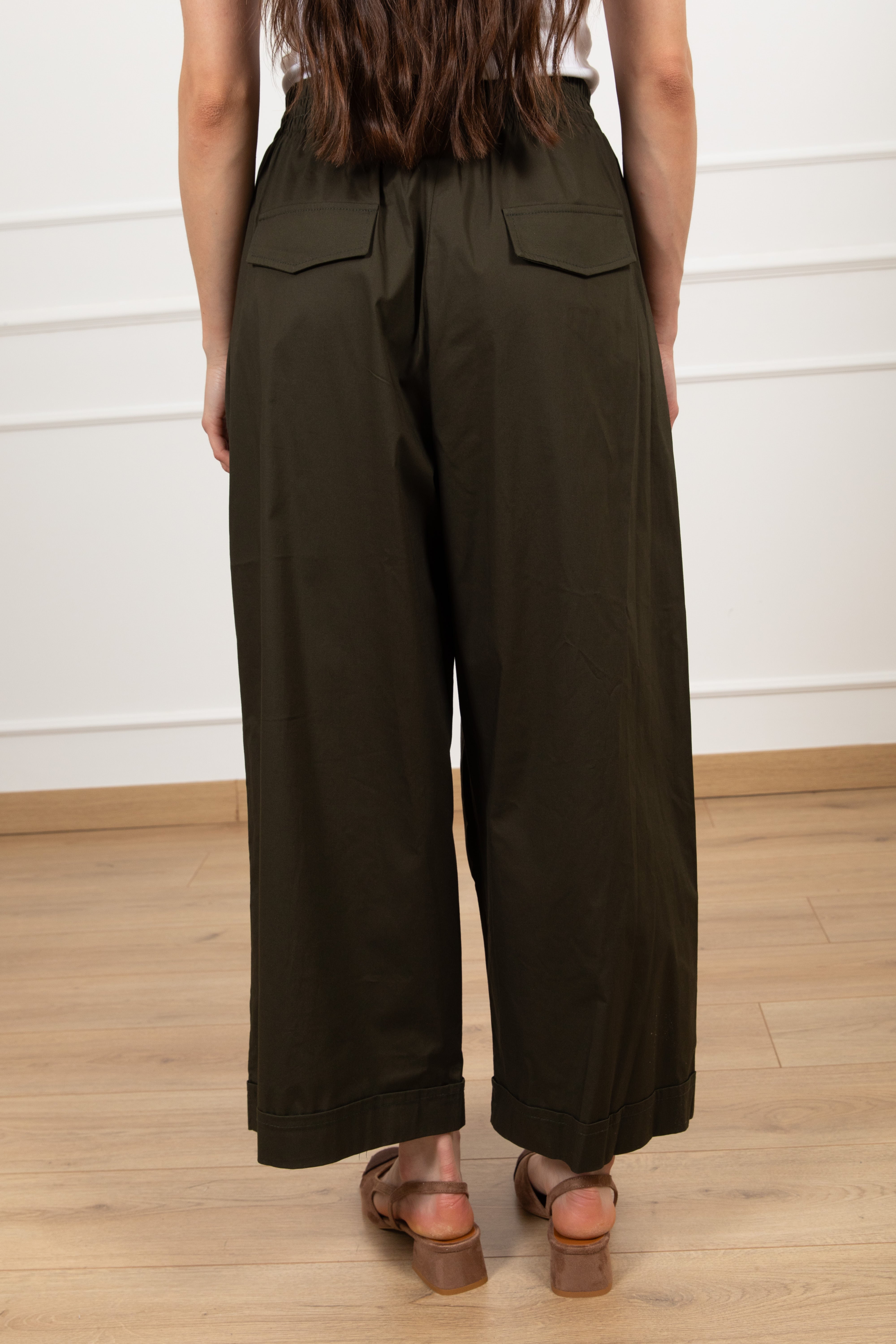 Pantalone gamba larga in cotone Susy Mix