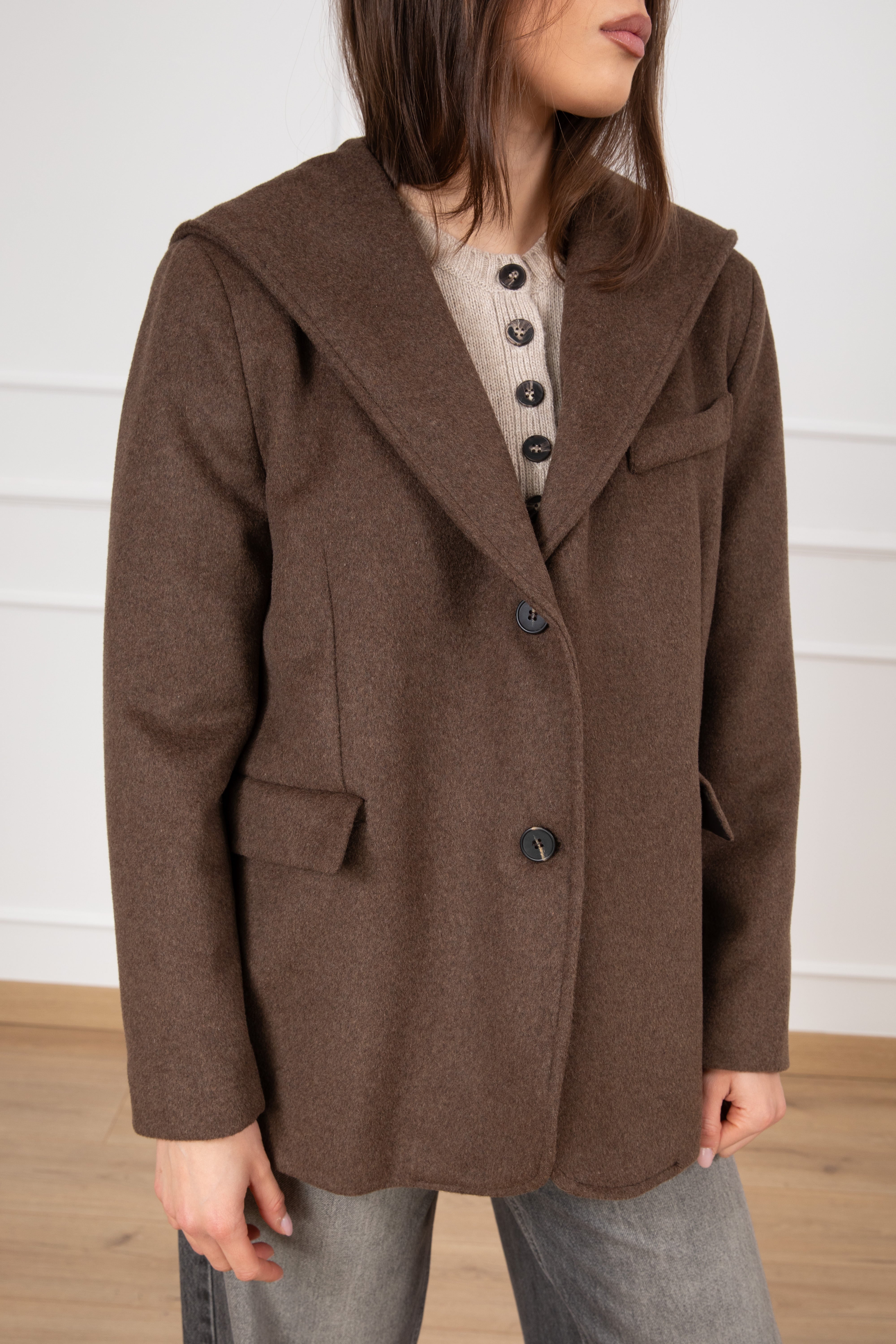 Giacca-cappotto con cappuccio Tensione IN