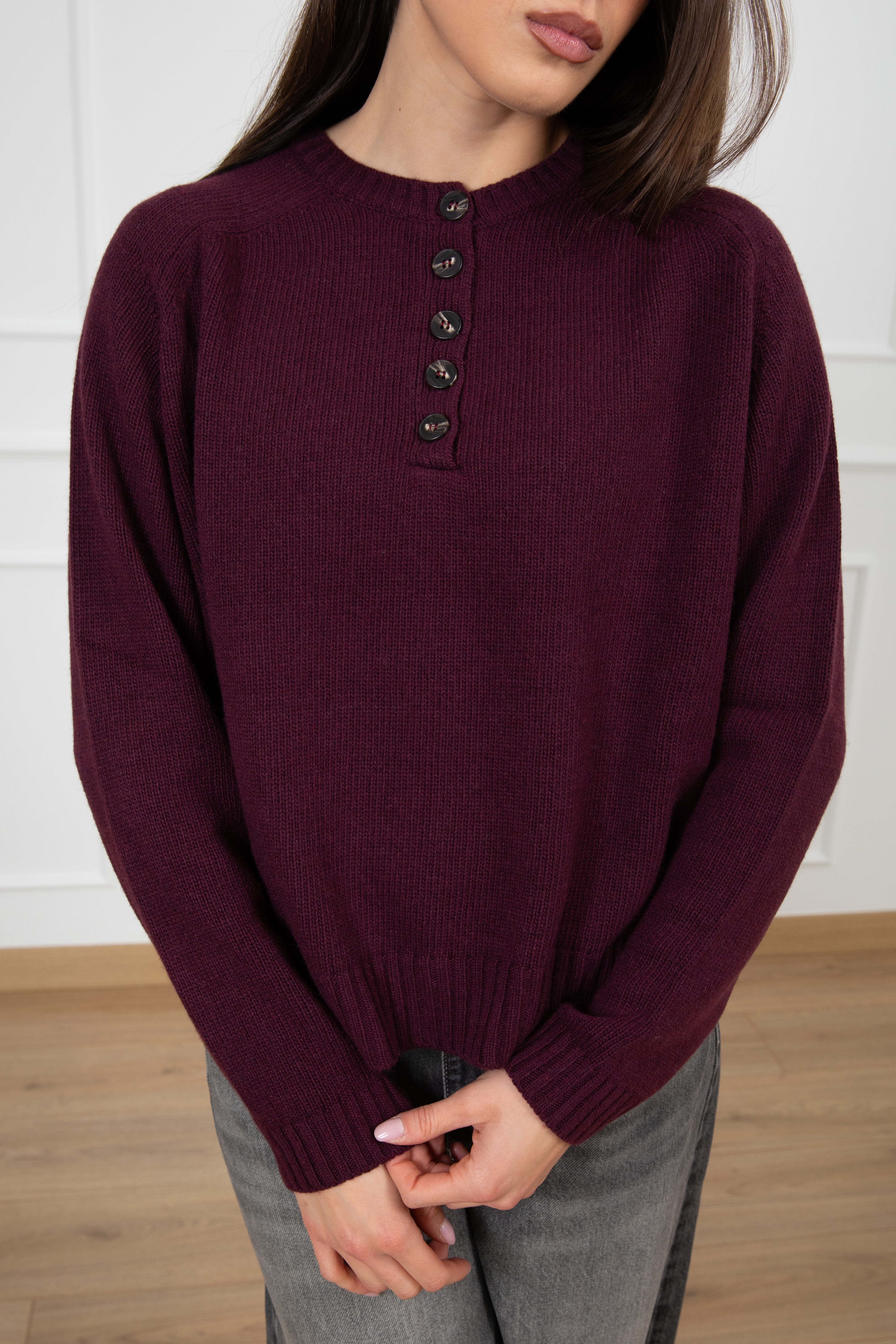 Pull serafino in lana e cashmere Tensione IN