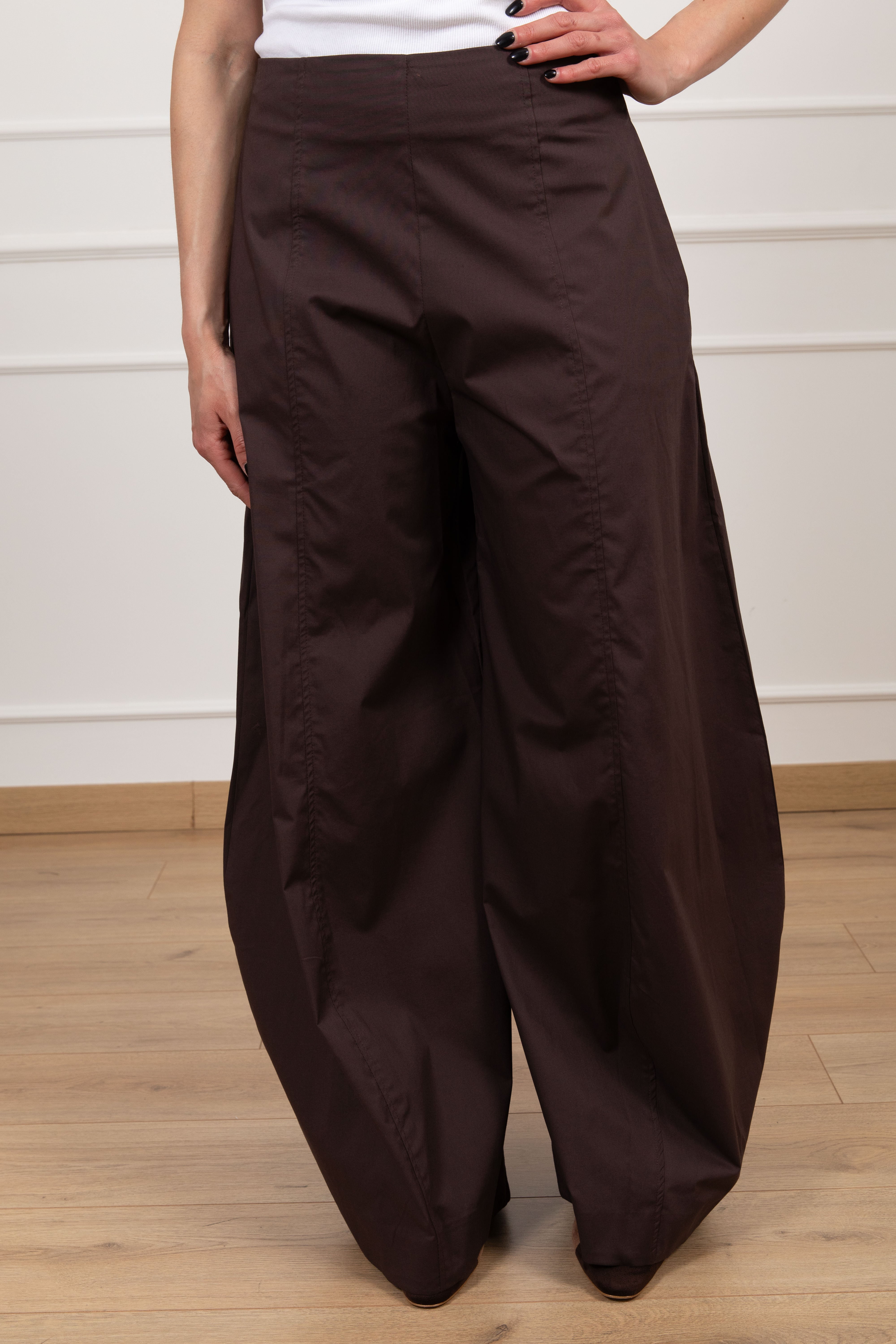 Pantalone maxi balloon-fit in cotone Susy Mix