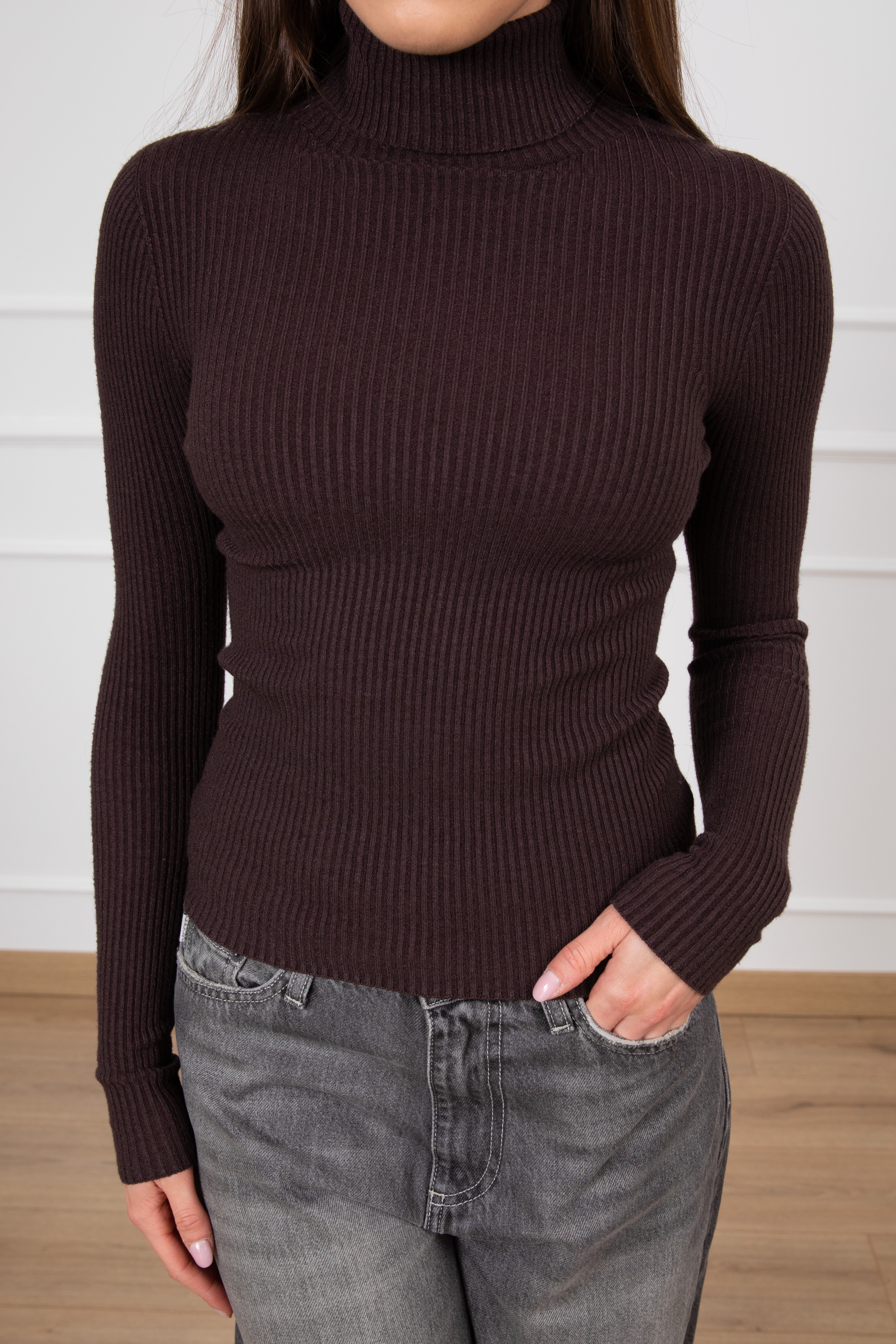 Dolcevita in viscosa a coste Tensione IN