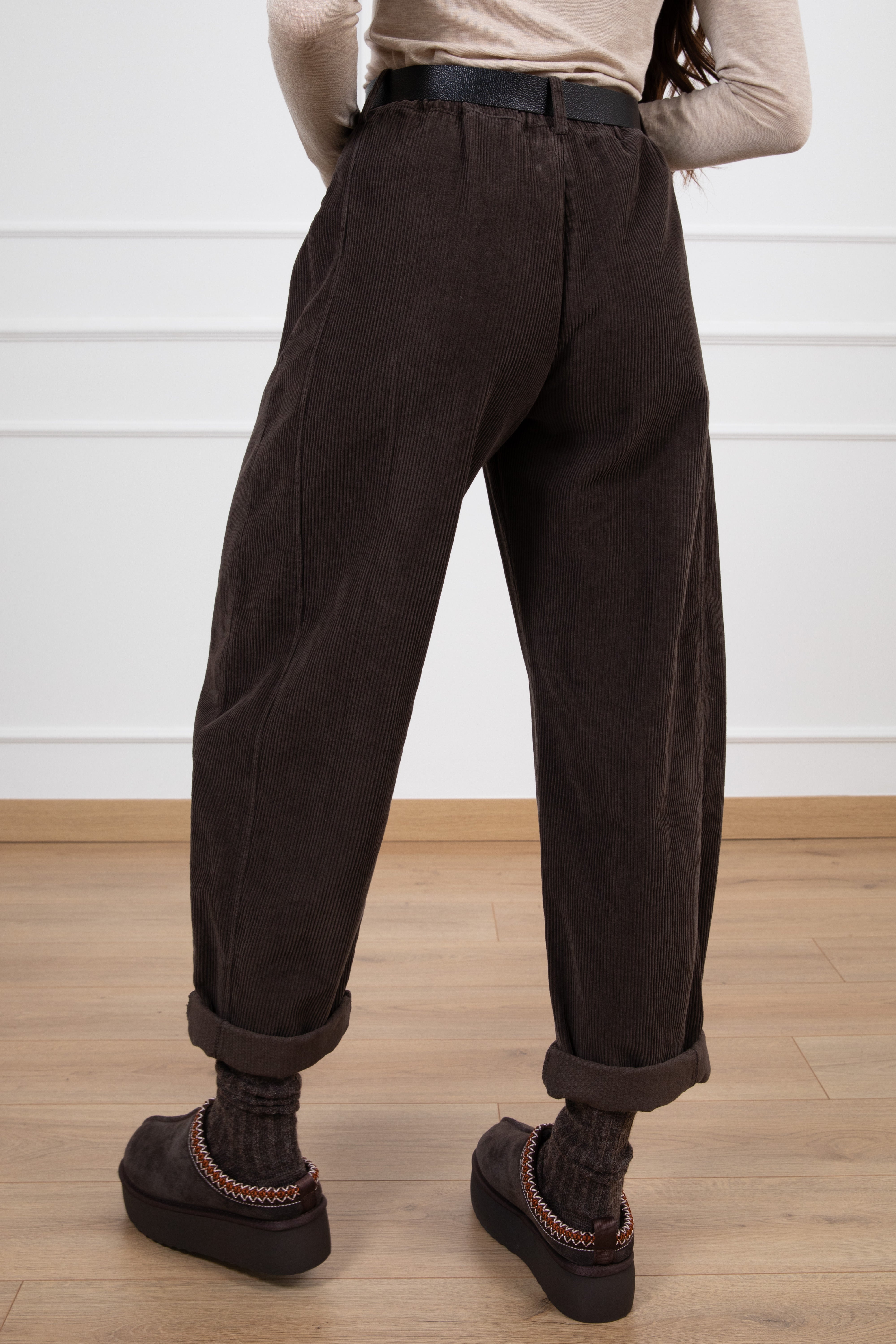 Pantalone egg-fit in velluto rocciatore Susy Mix
