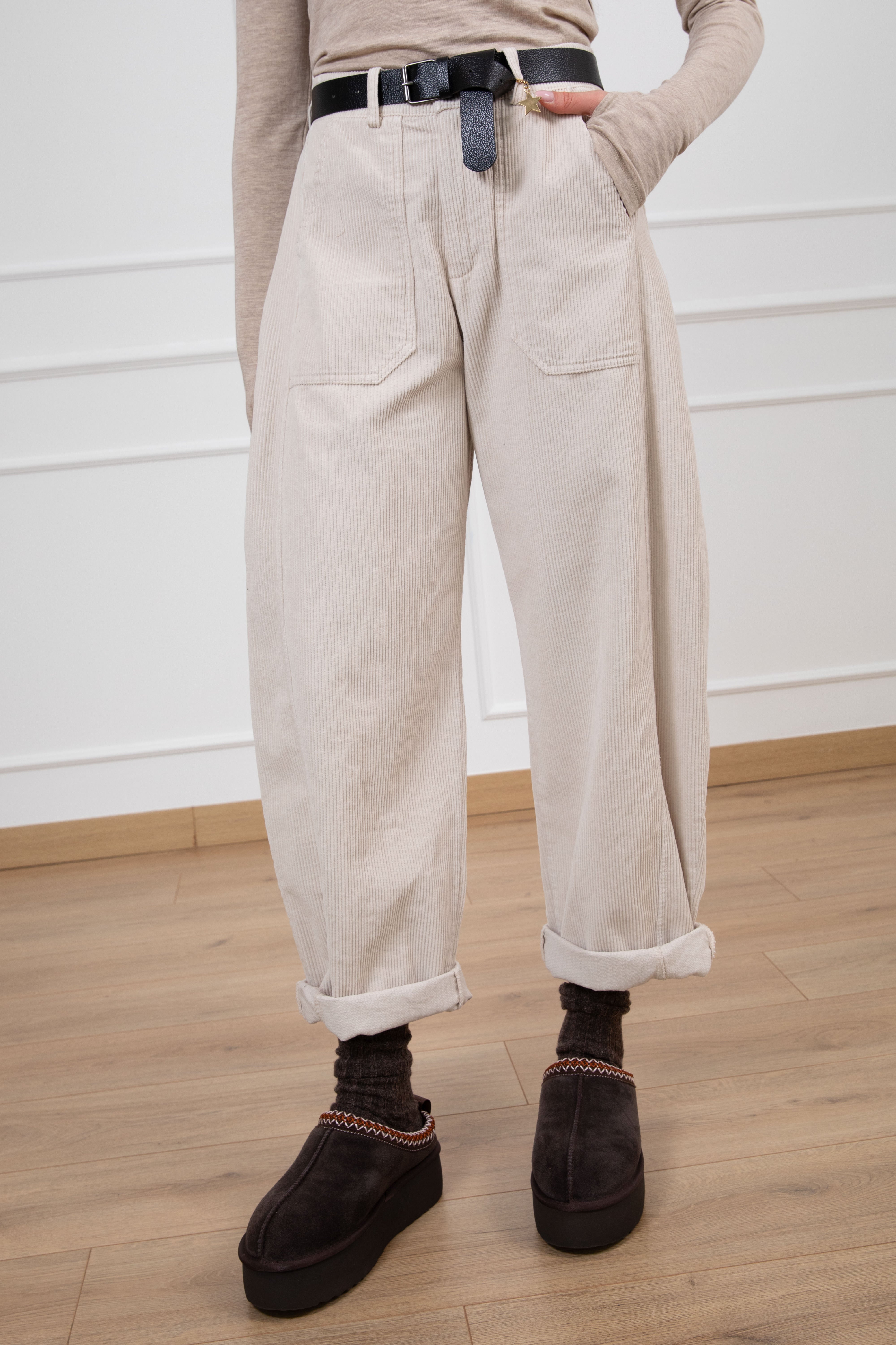 Pantalone egg-fit in velluto rocciatore Susy Mix