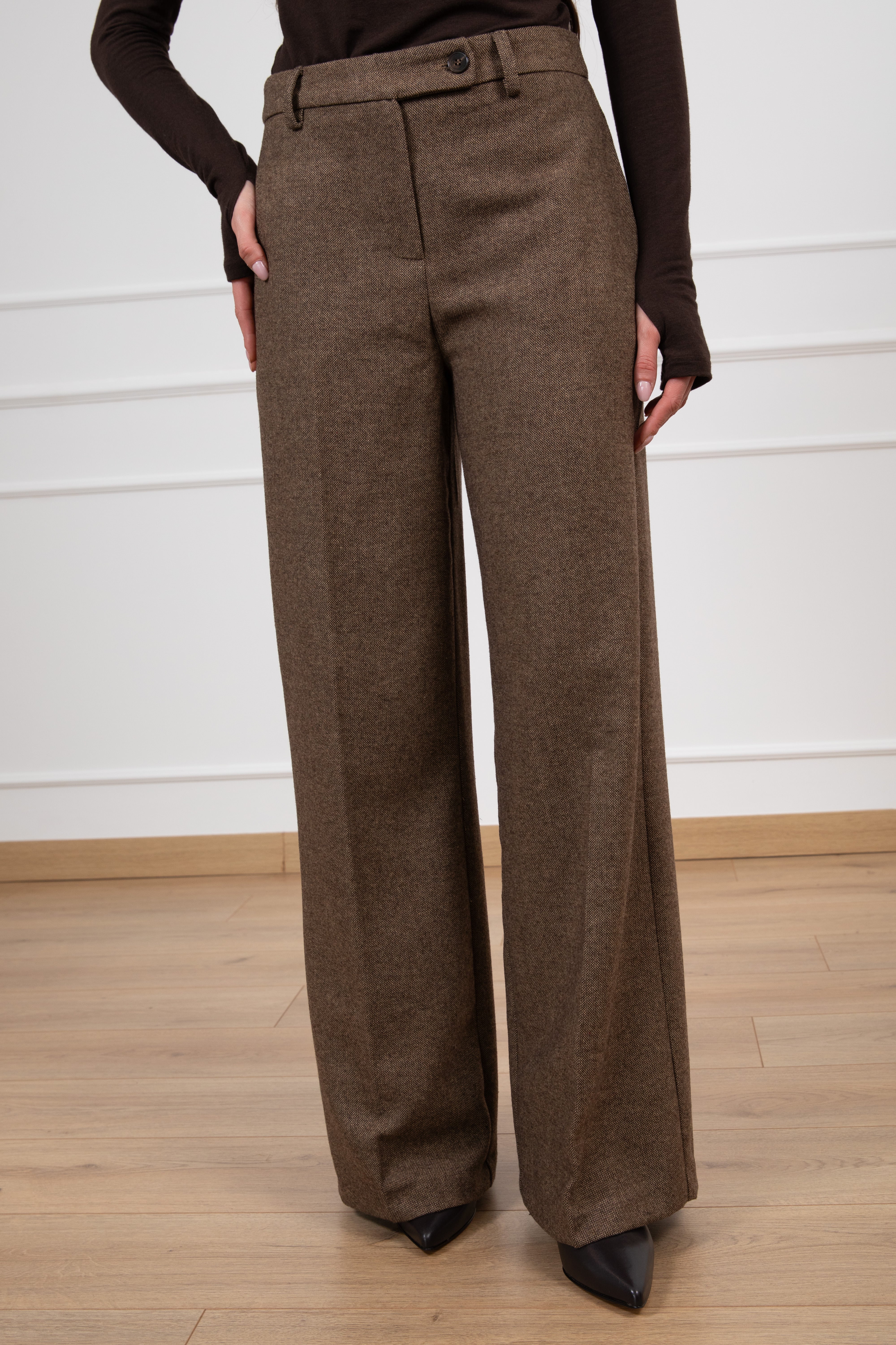 Pantalone sartoriale sale e pepe in lana Tensione IN