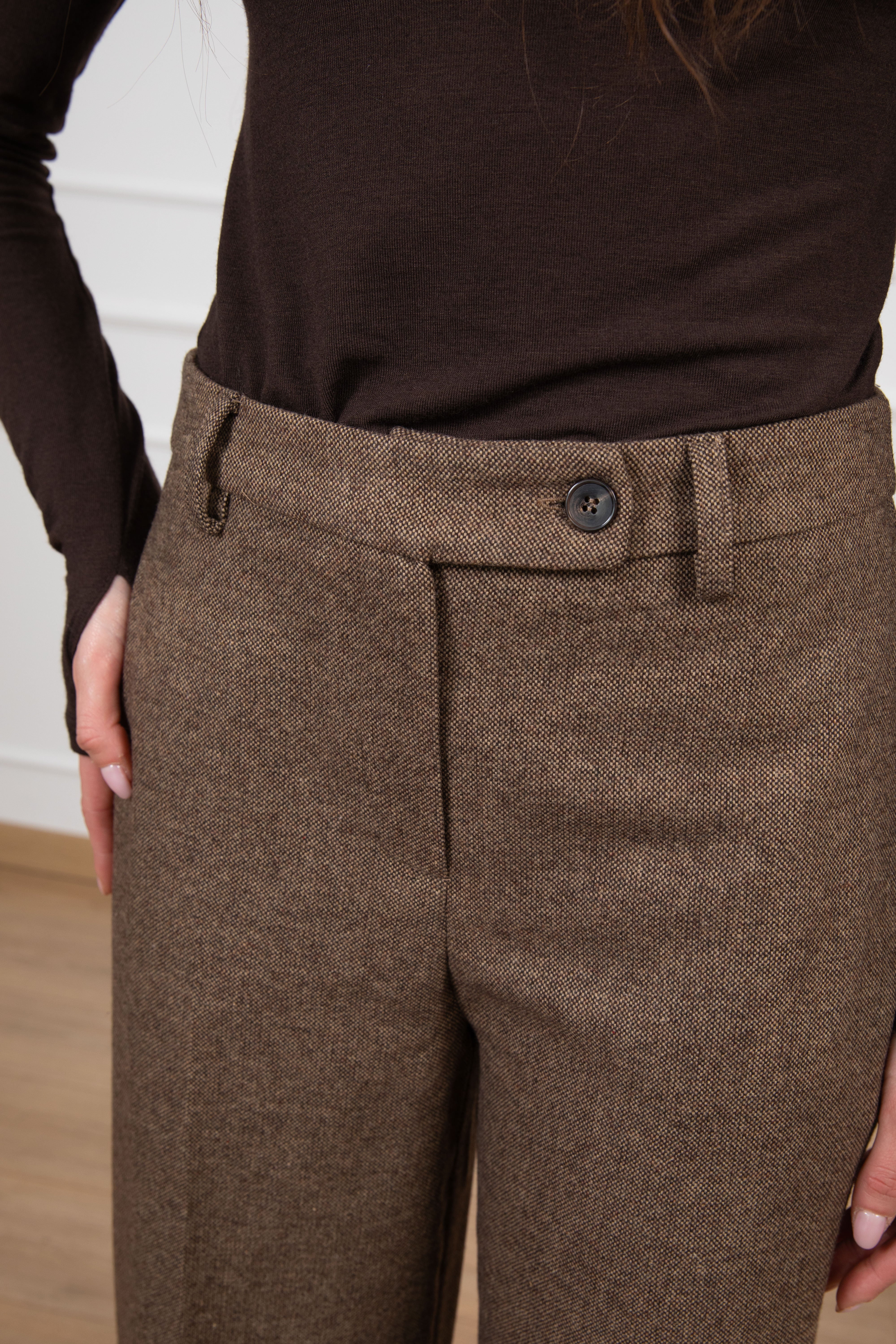 Pantalone sartoriale sale e pepe in lana Tensione IN